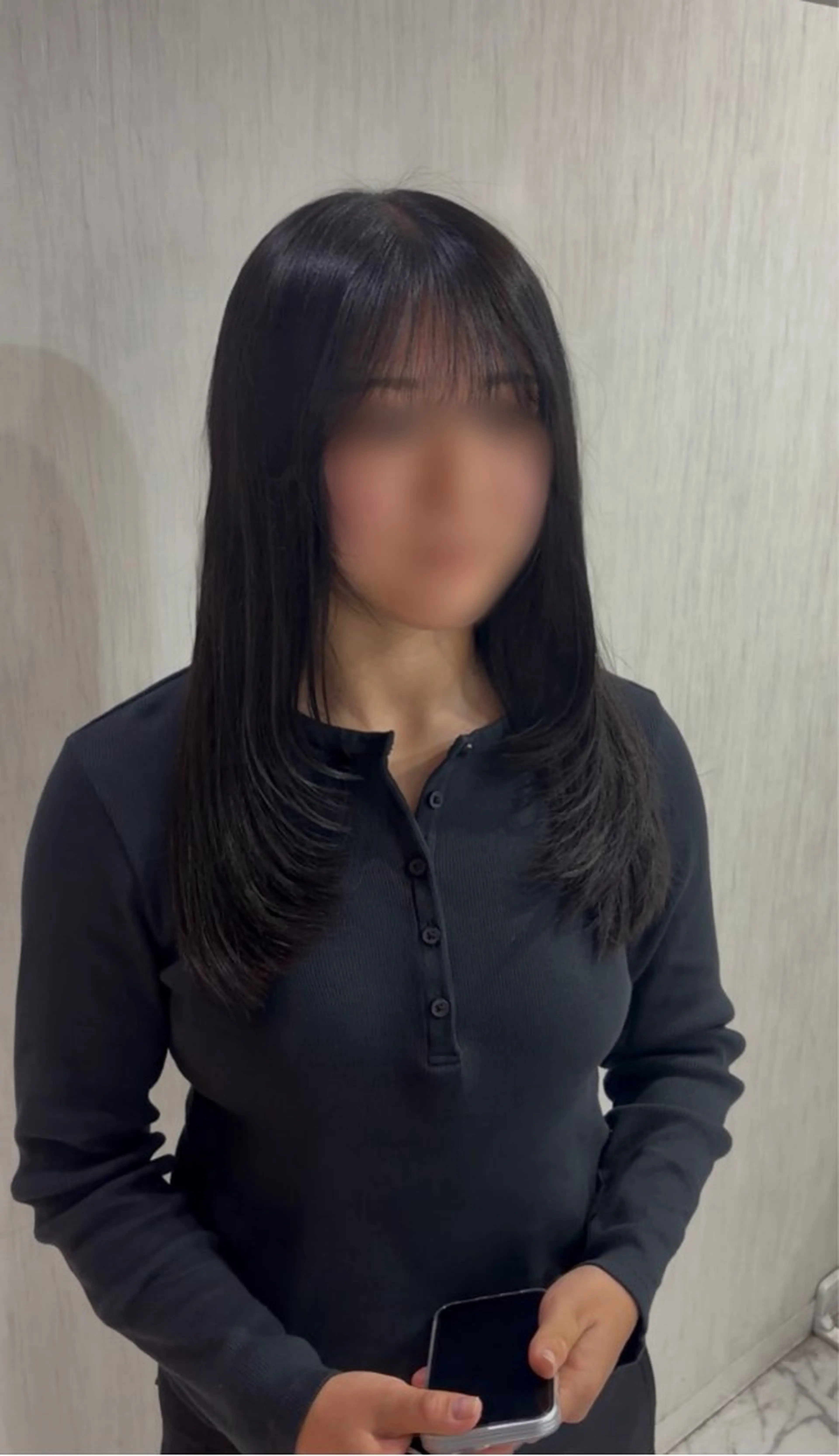 ロング レイヤーカット 石川 花奈のヘアスタイル