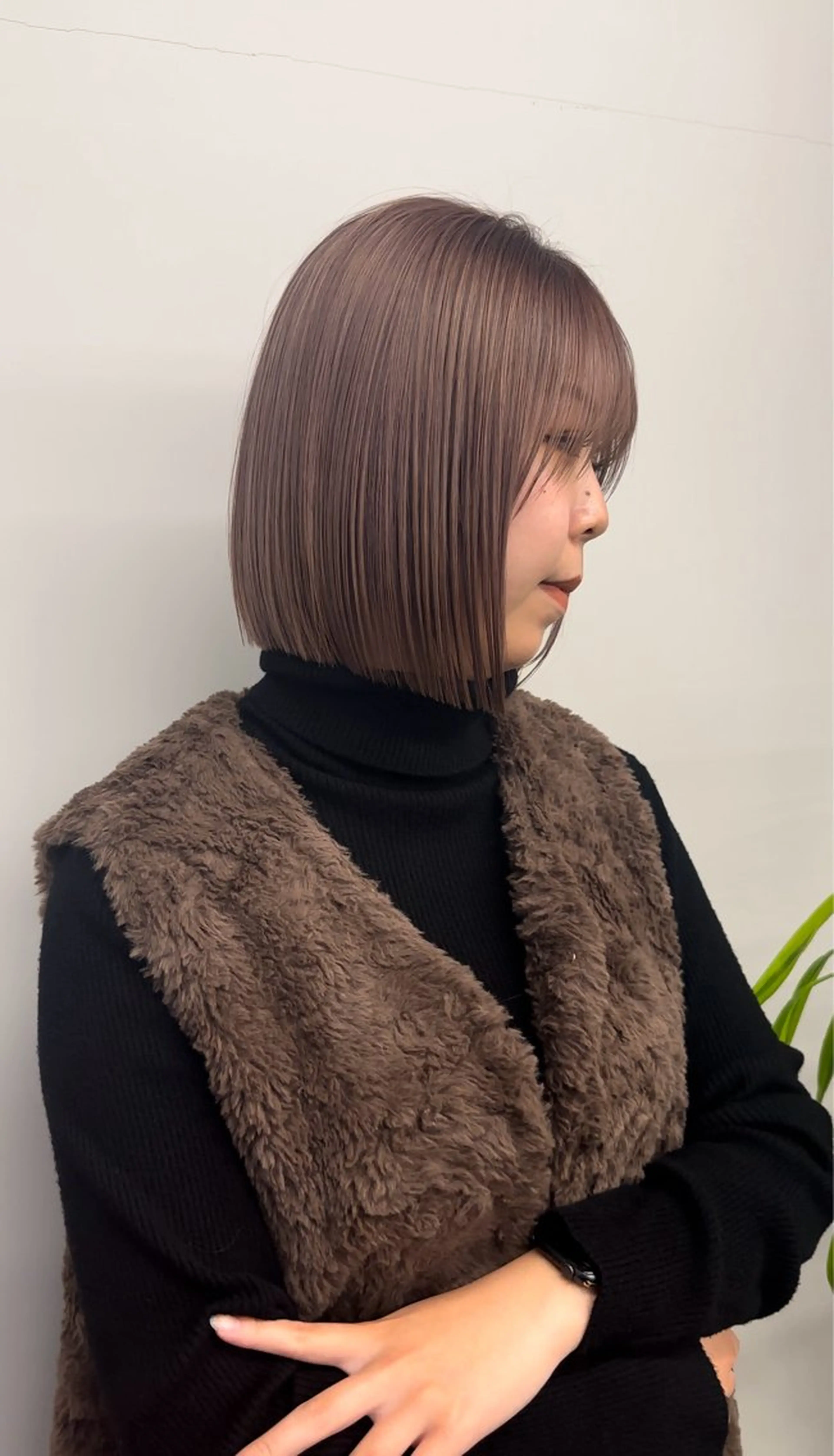 ミディアム カラー ベージュカラー ブリーチ ブラウンカラー ケアブリーチ カシス ヘアカラー 🎀透明感× 赤み消し🎀正源のヘアスタイル