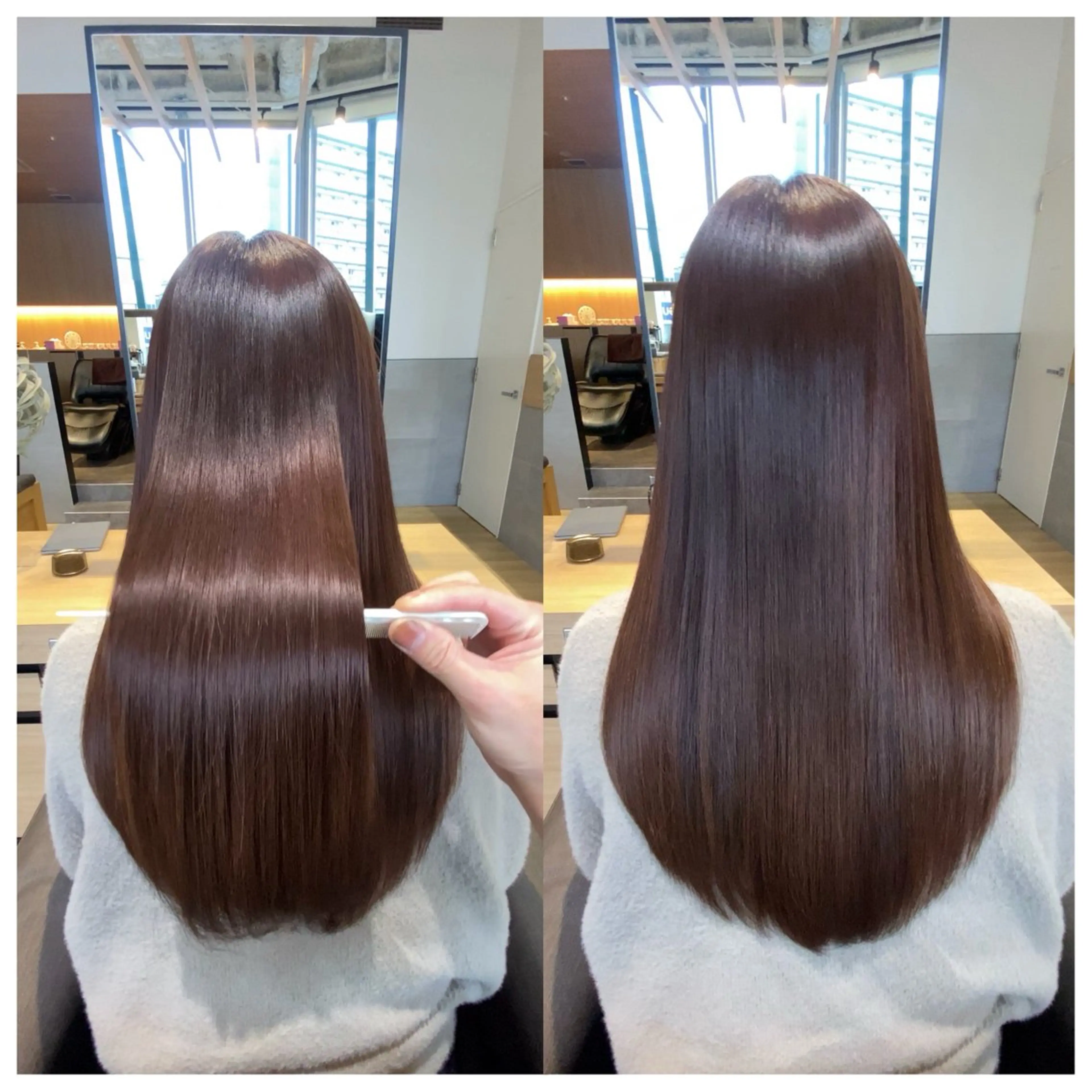 縮毛矯正 ニワ サクラコのヘアスタイル