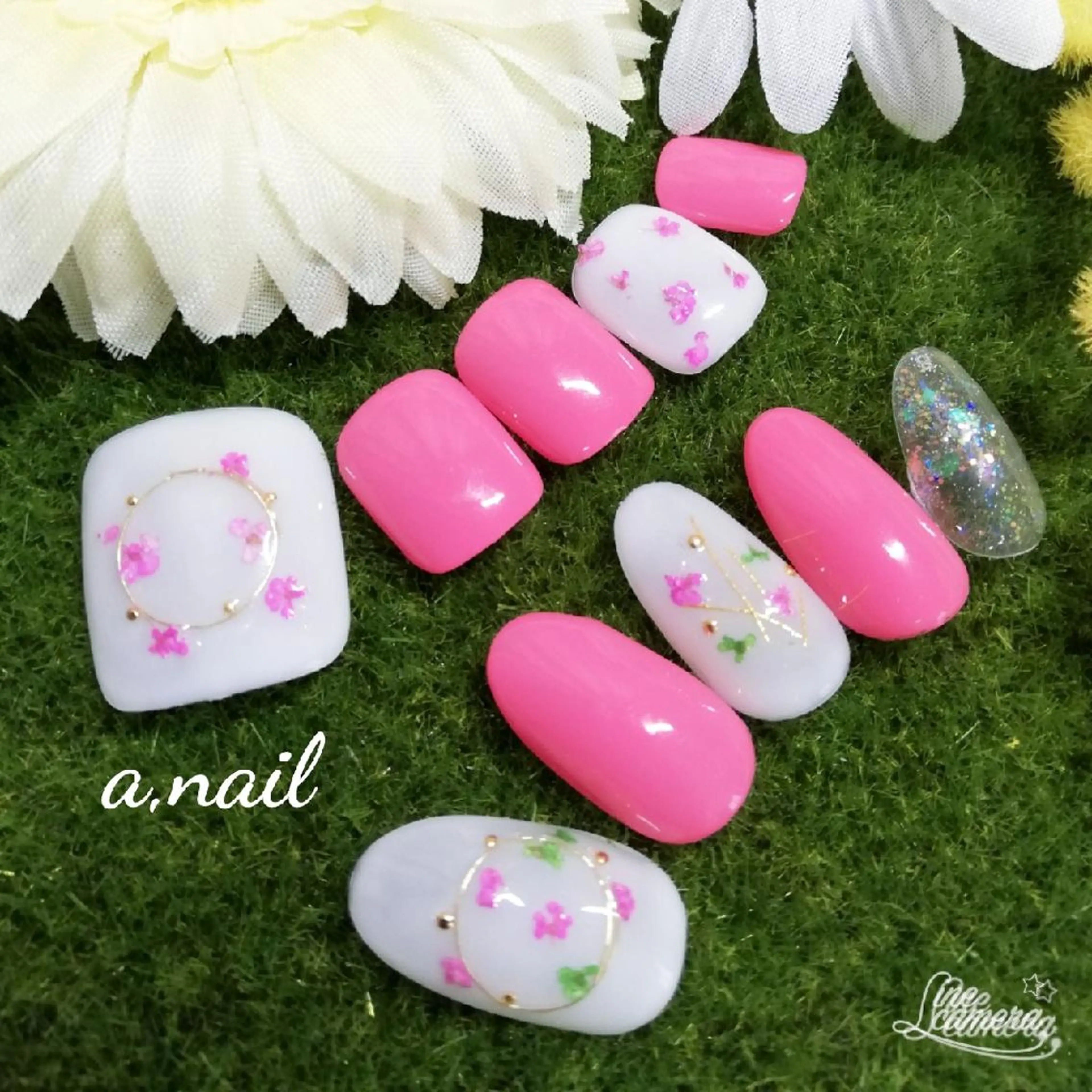 ネイル フットネイル おそろいネイル ネイルサロン エーネイルのネイルデザイン