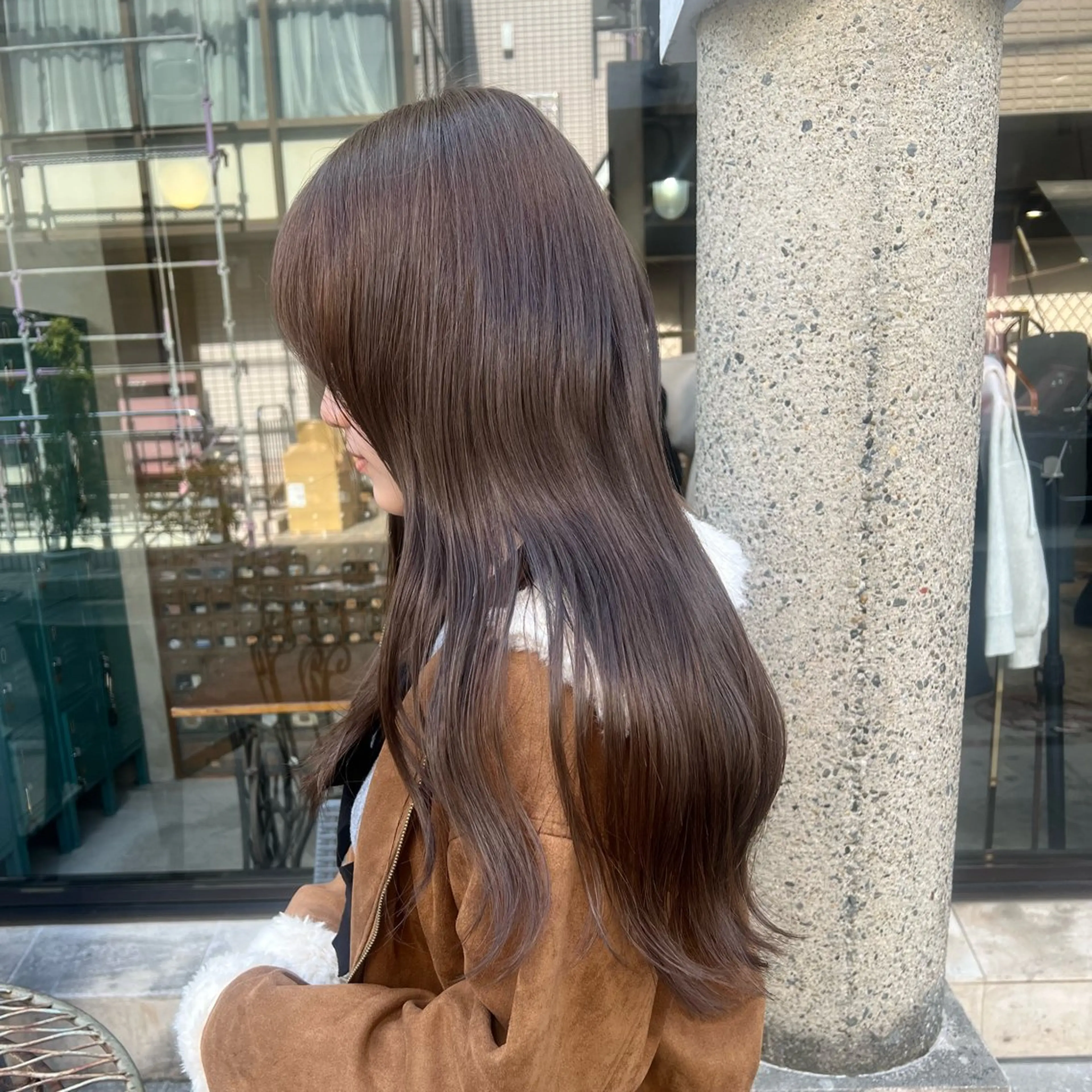 ロング カラー カット ヘアカラー トリートメント 赤みゼロ/透明感 カラー🌿KANTAのヘアスタイル