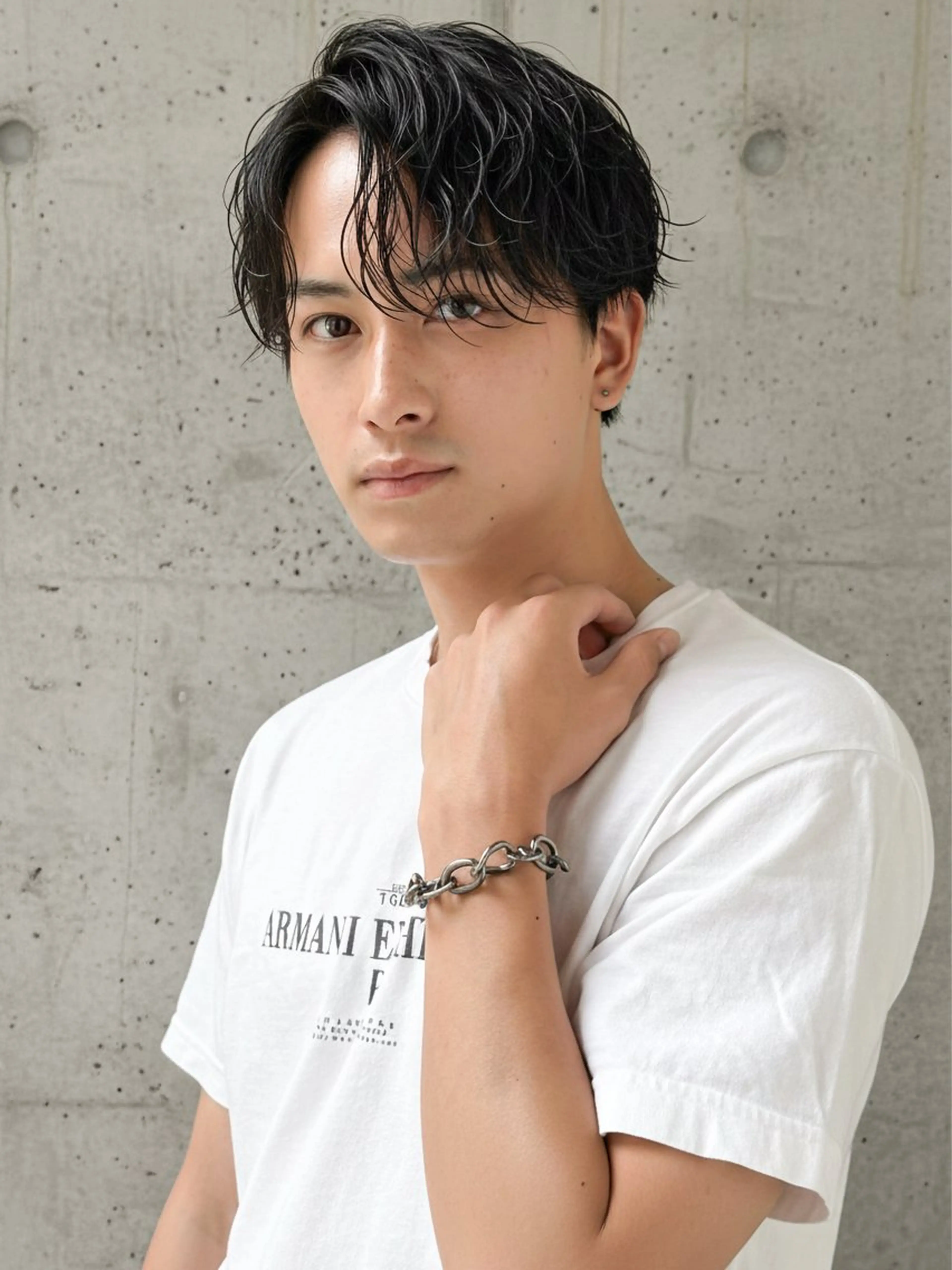 メンズ メンズパーマ/レイヤ ーカット岡田遥希のヘアスタイル