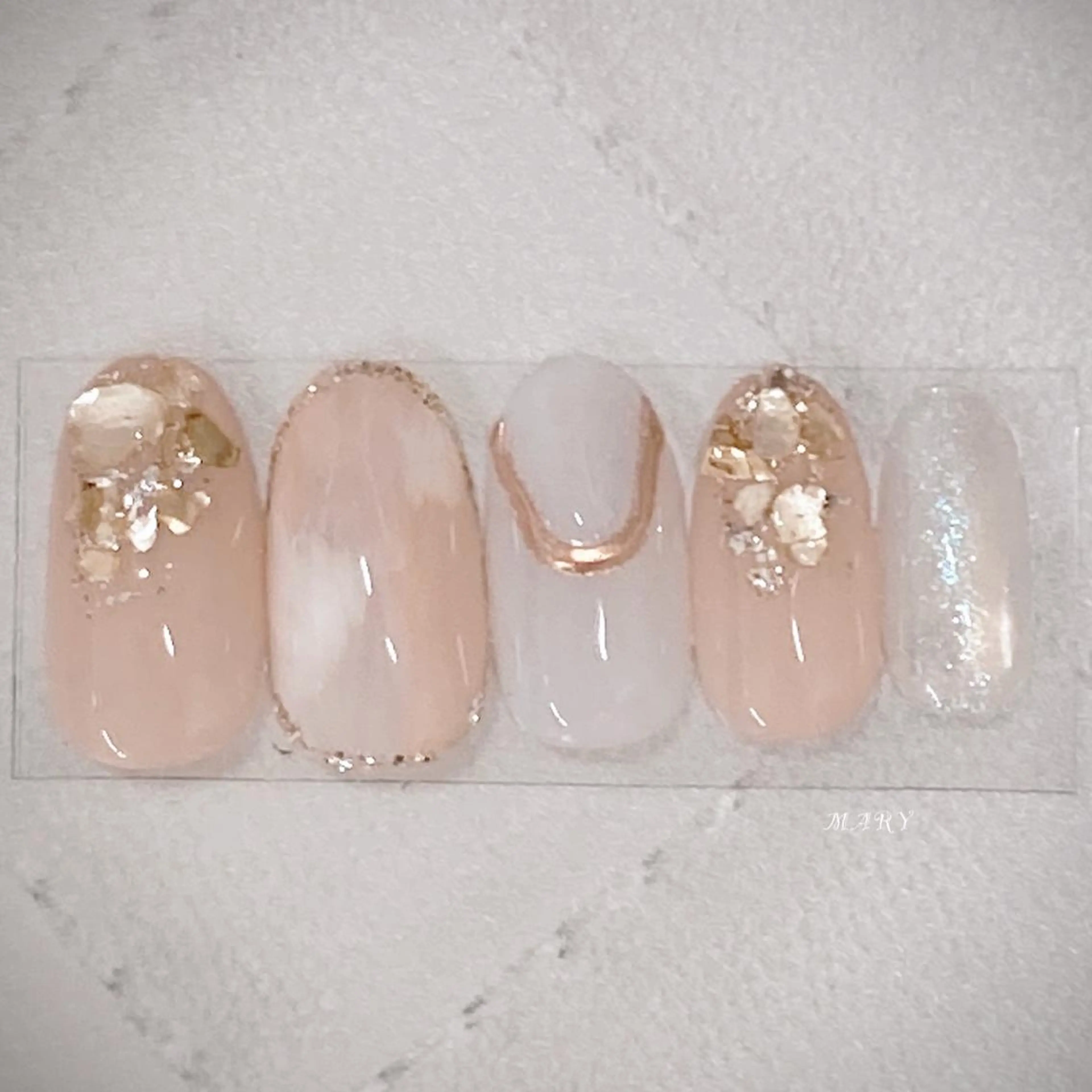 ネイル ニュアンスネイル ワンカラーネイル 春ネイル ハンドネイル Mary nail .narumiのネイルデザイン