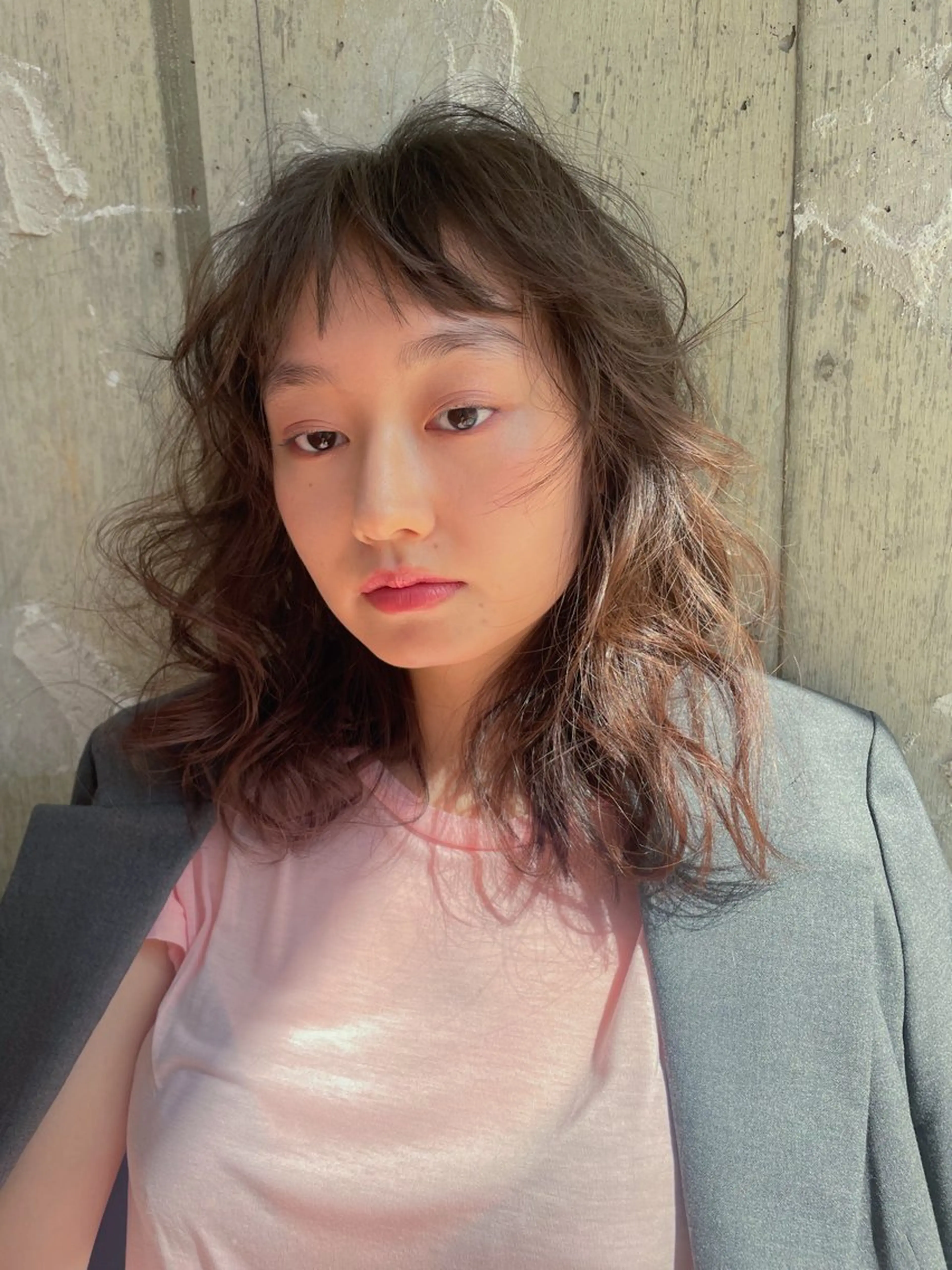 セミロング カラー パーマ パーマ/レイヤー 岩山丈一郎のヘアスタイル