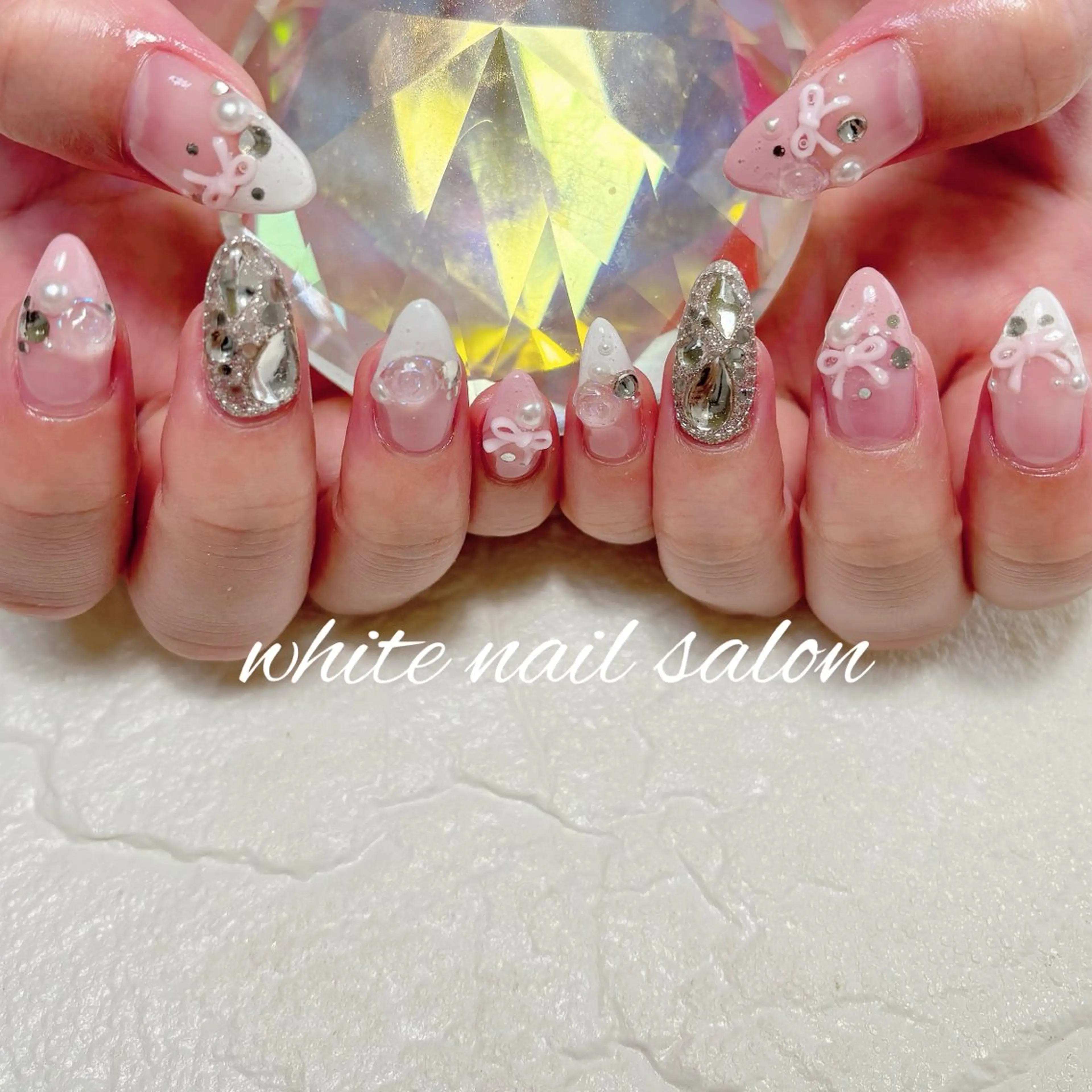 ネイル フットネイル 持ち込み ハンドネイル white nail salonのネイルデザイン