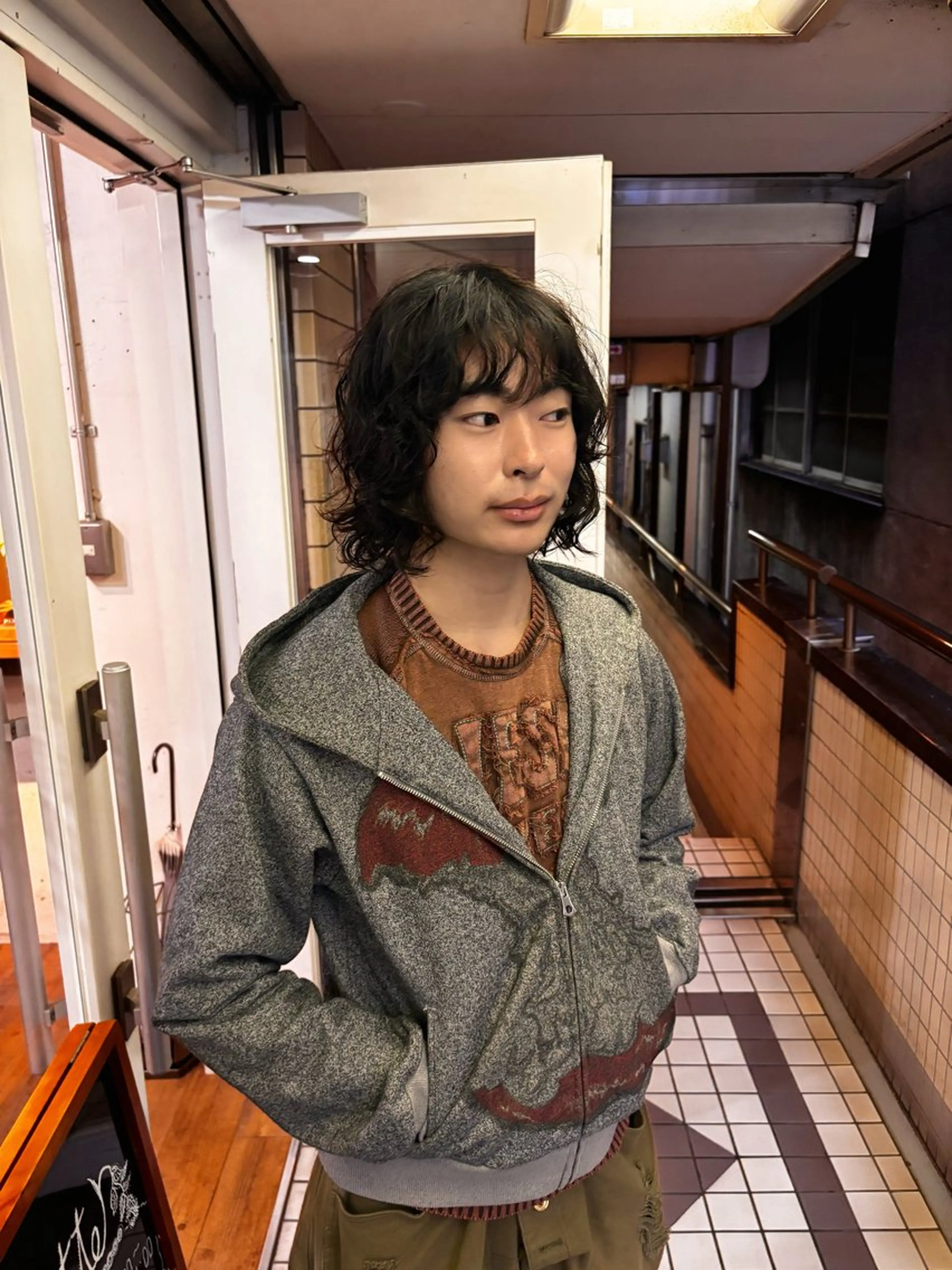 ミディアム パーマ メンズ カット パーマ kaito パーマ募集！🔵のヘアスタイル