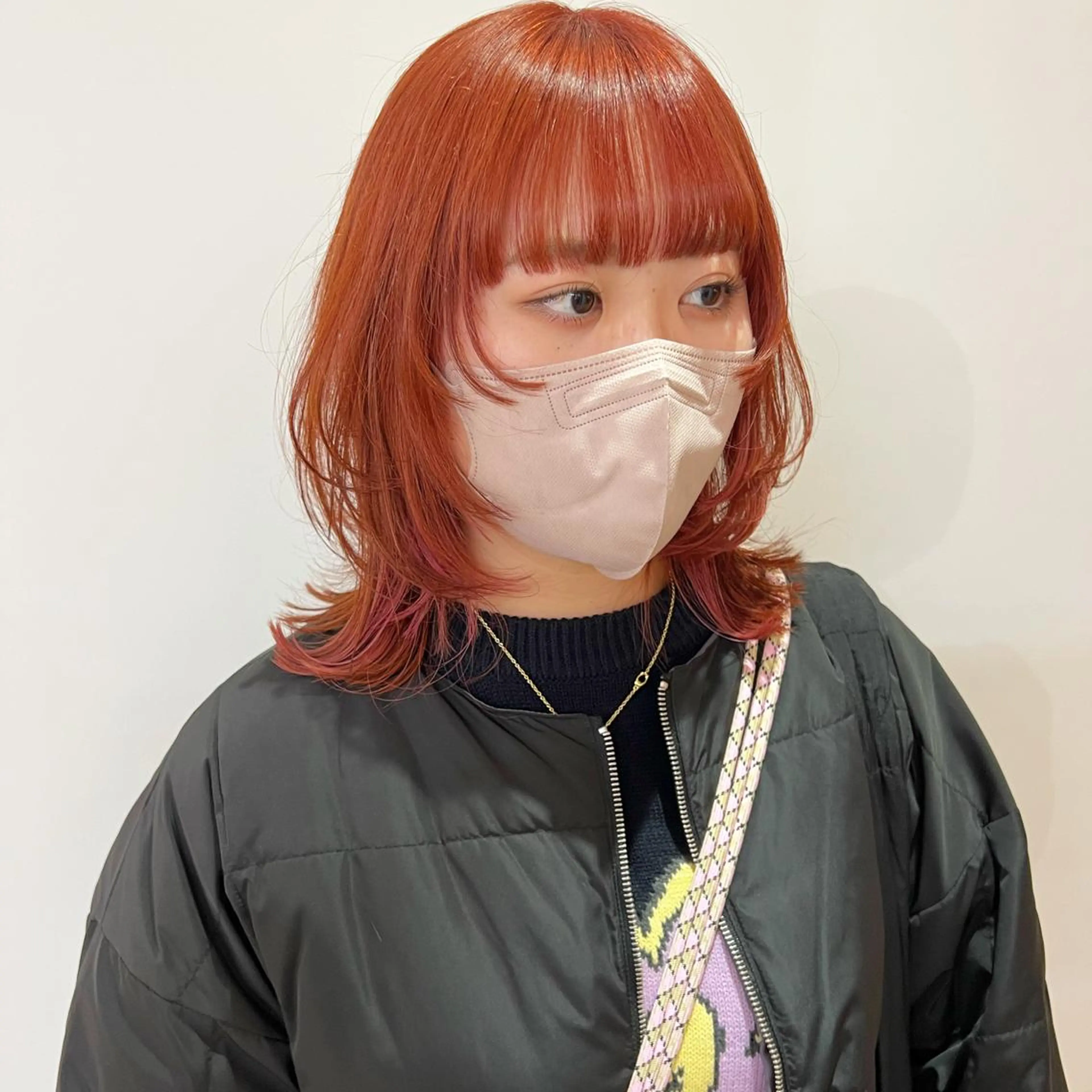 ミディアム カラー カット ヘアカラー MARU パーマ/レイヤーのヘアスタイル