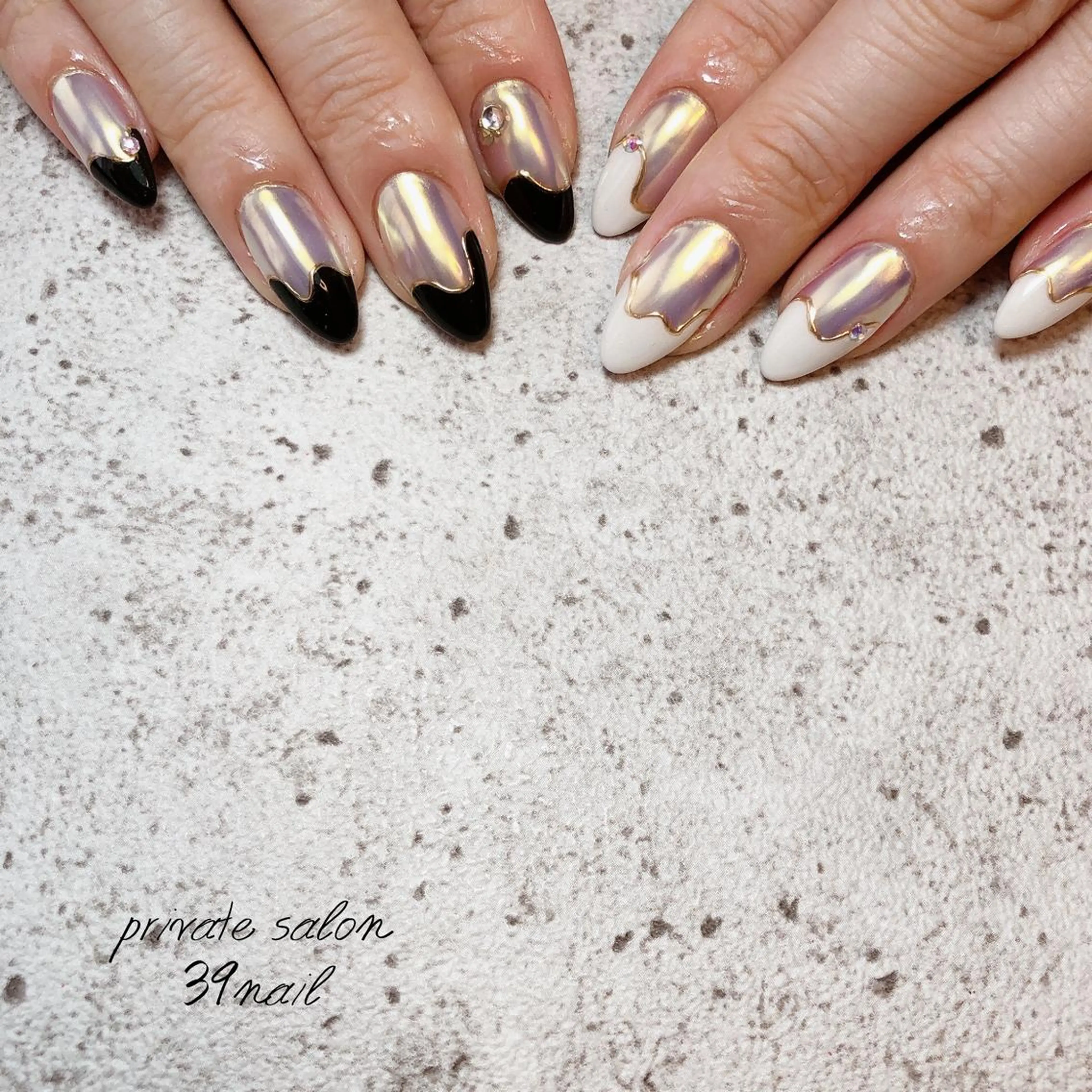 ミディアム ネイル ハンドネイル 京橋 【39nail】のネイルデザイン