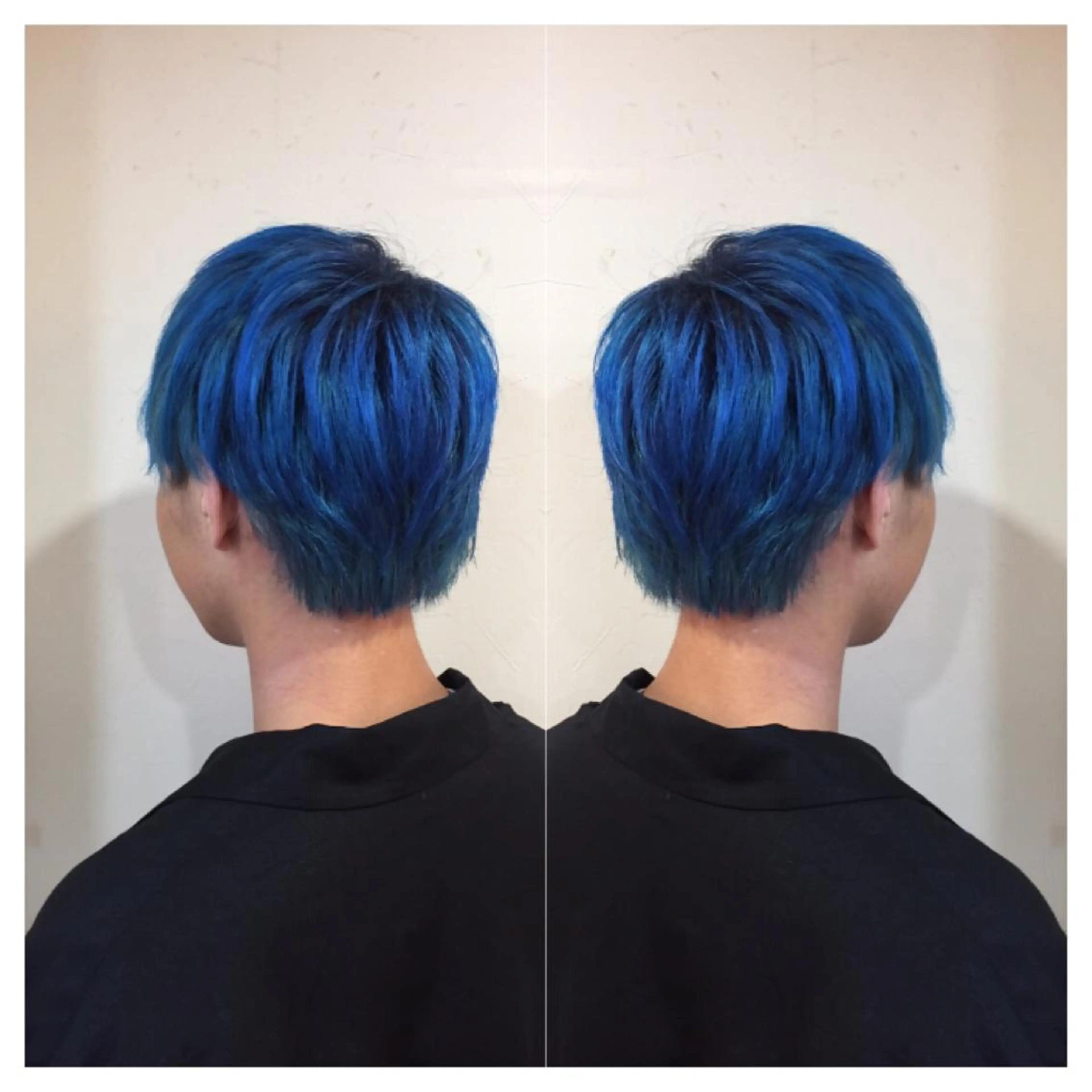 ショート カラー ブルーカラー グラデーションカラー ヘアカラー 髪質改善/痛ませ ないカラー/西村航大のヘアスタイル