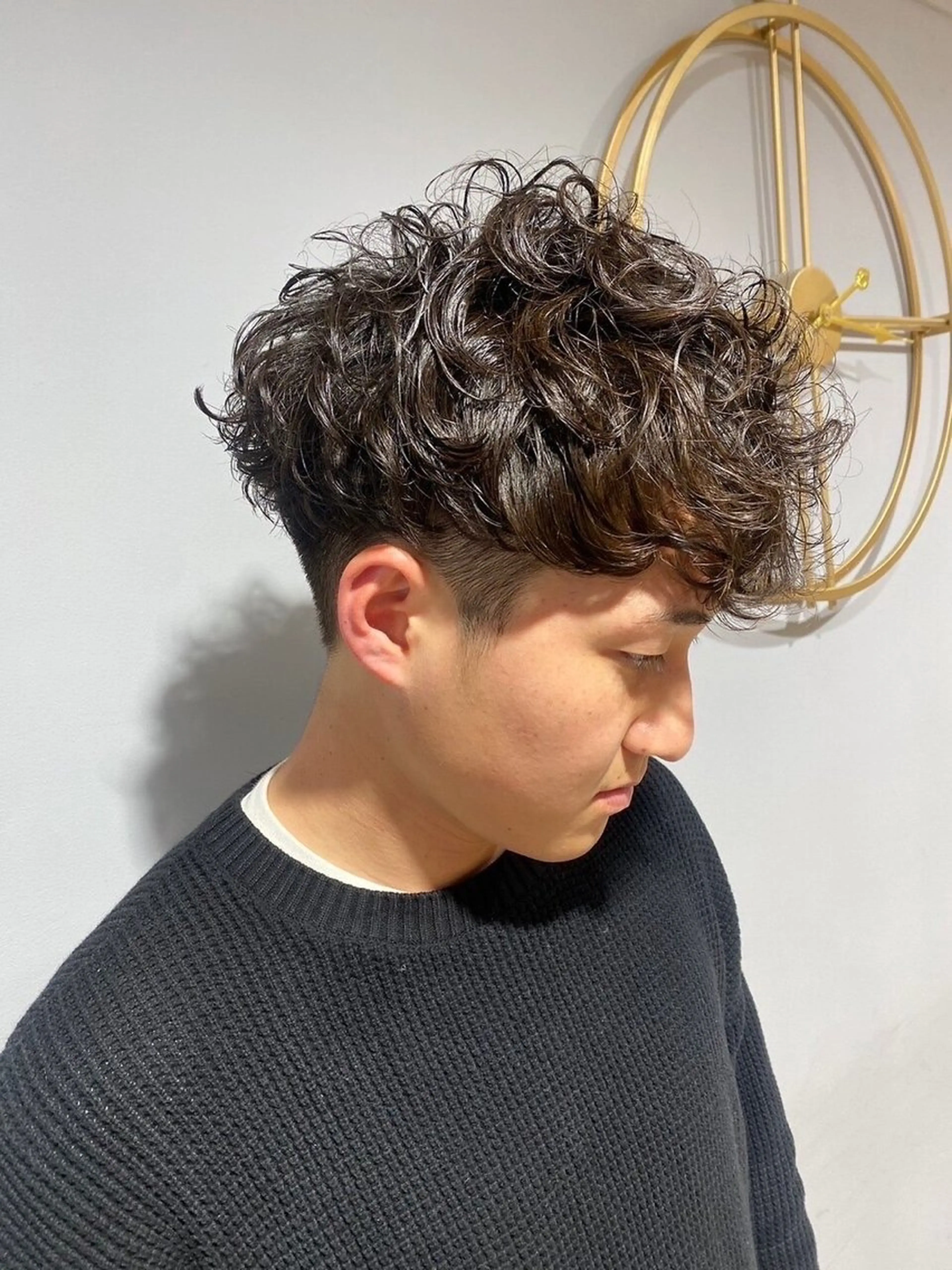 パーマ メンズ カット パーマ 中野 結華のヘアスタイル