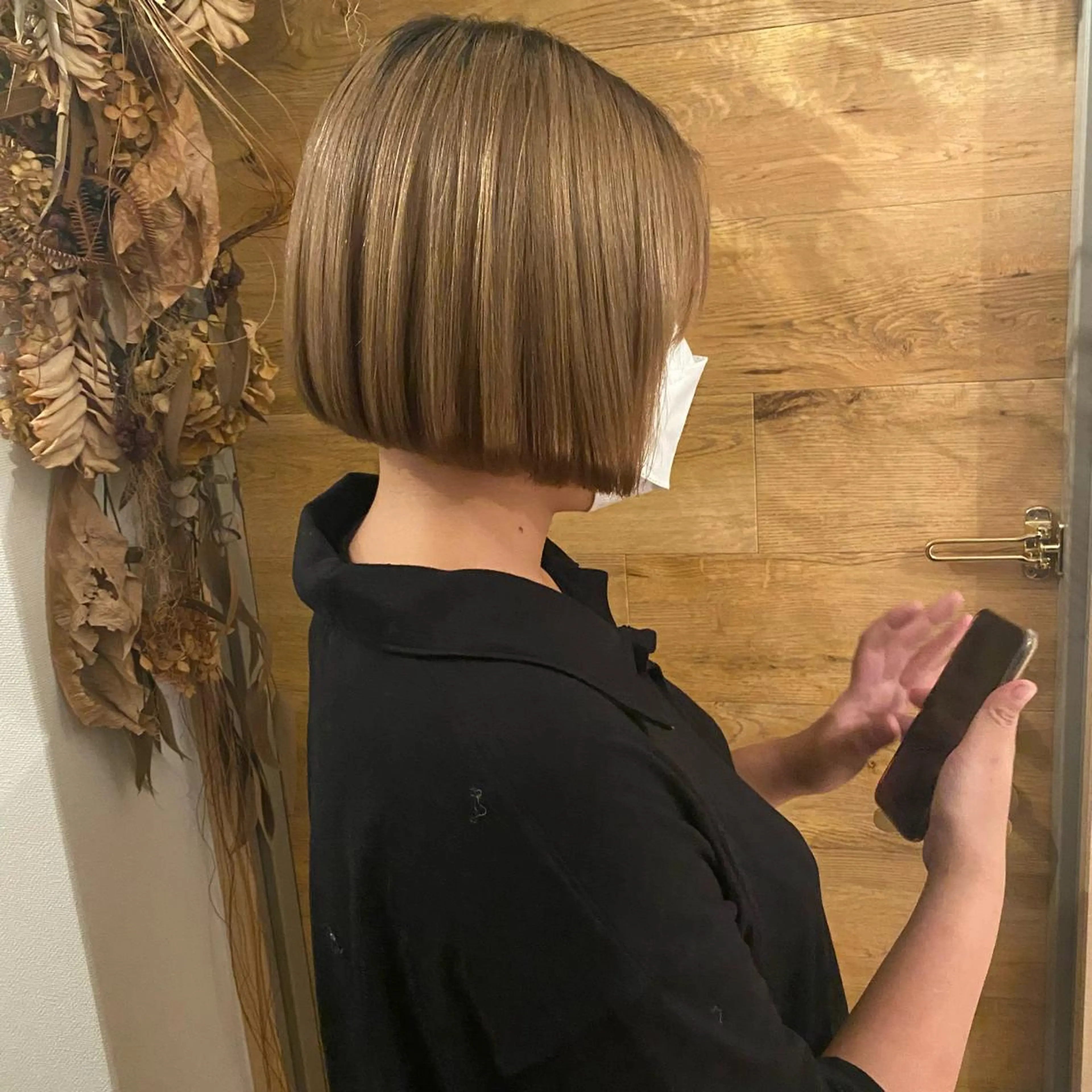 ショート 切りっぱなしボブ ボブ カット トリートメント RURI韓国ボブ 🇰🇷タッセルボブのヘアスタイル