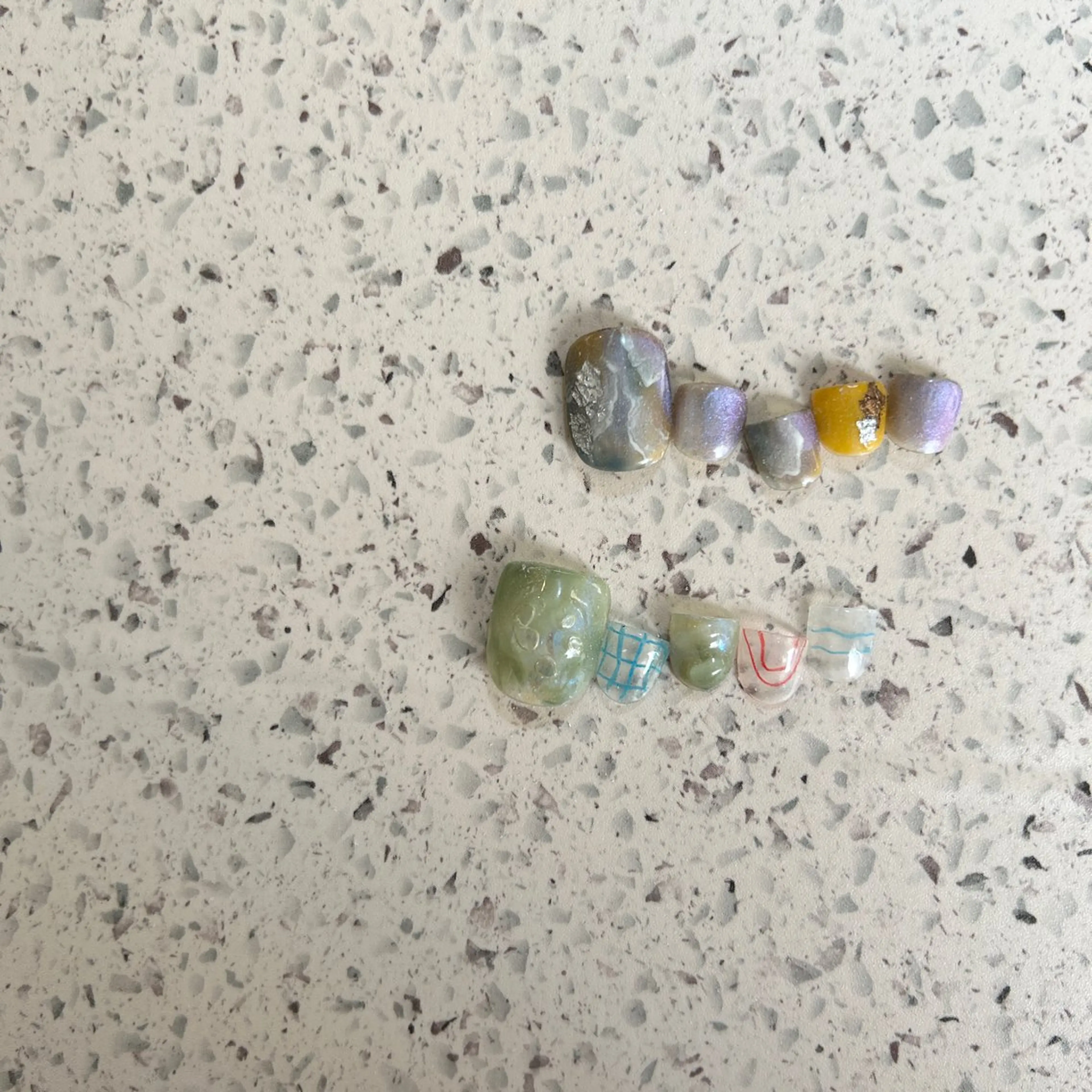 ネイル フットネイル 大理石ネイル(マーブル) フリーランス¨̮⃝ ネイリストOKADAのネイルデザイン