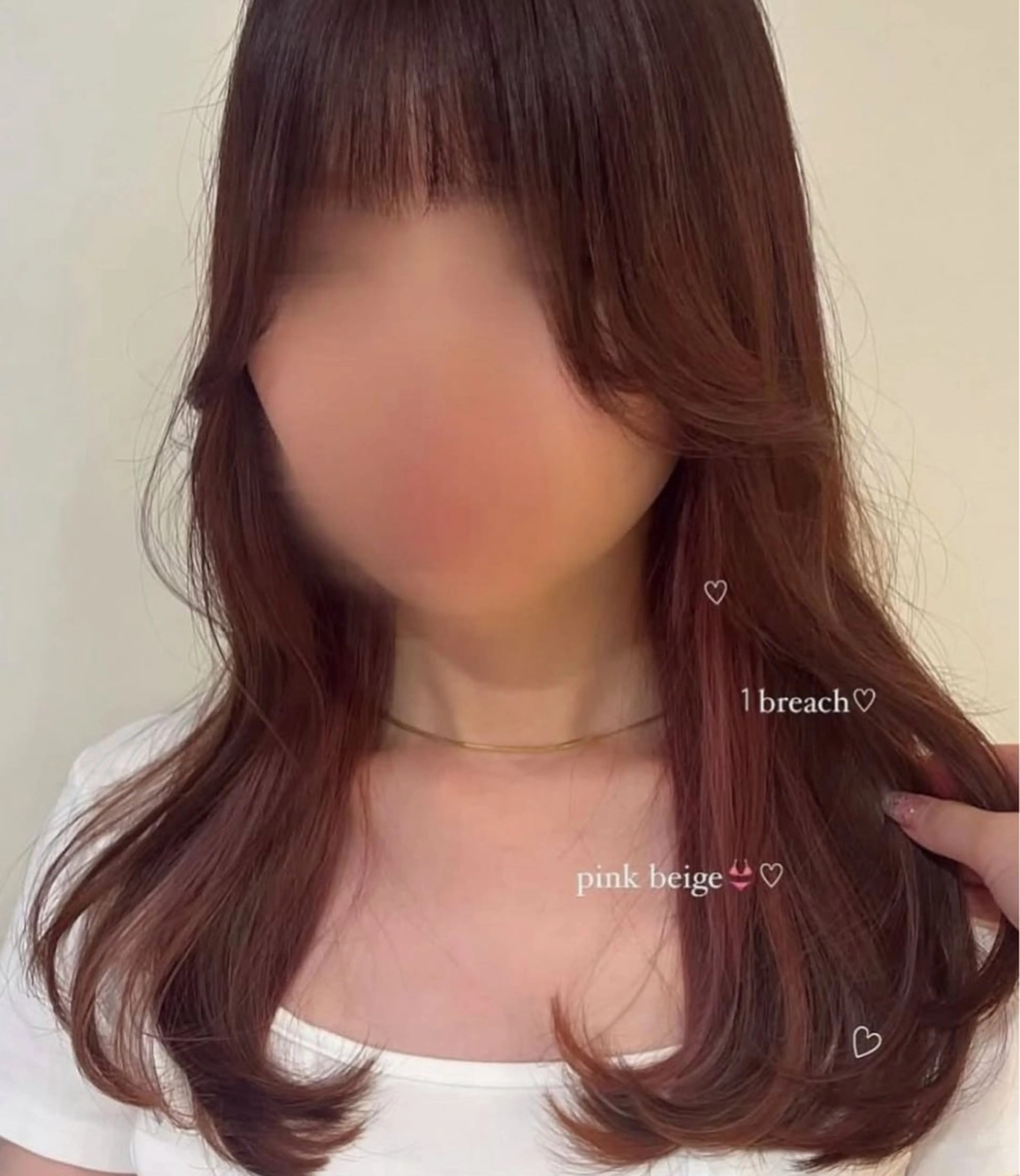 ちら見せで甘め♡なブリーチインナーカラー🍑🎀🌼の写真