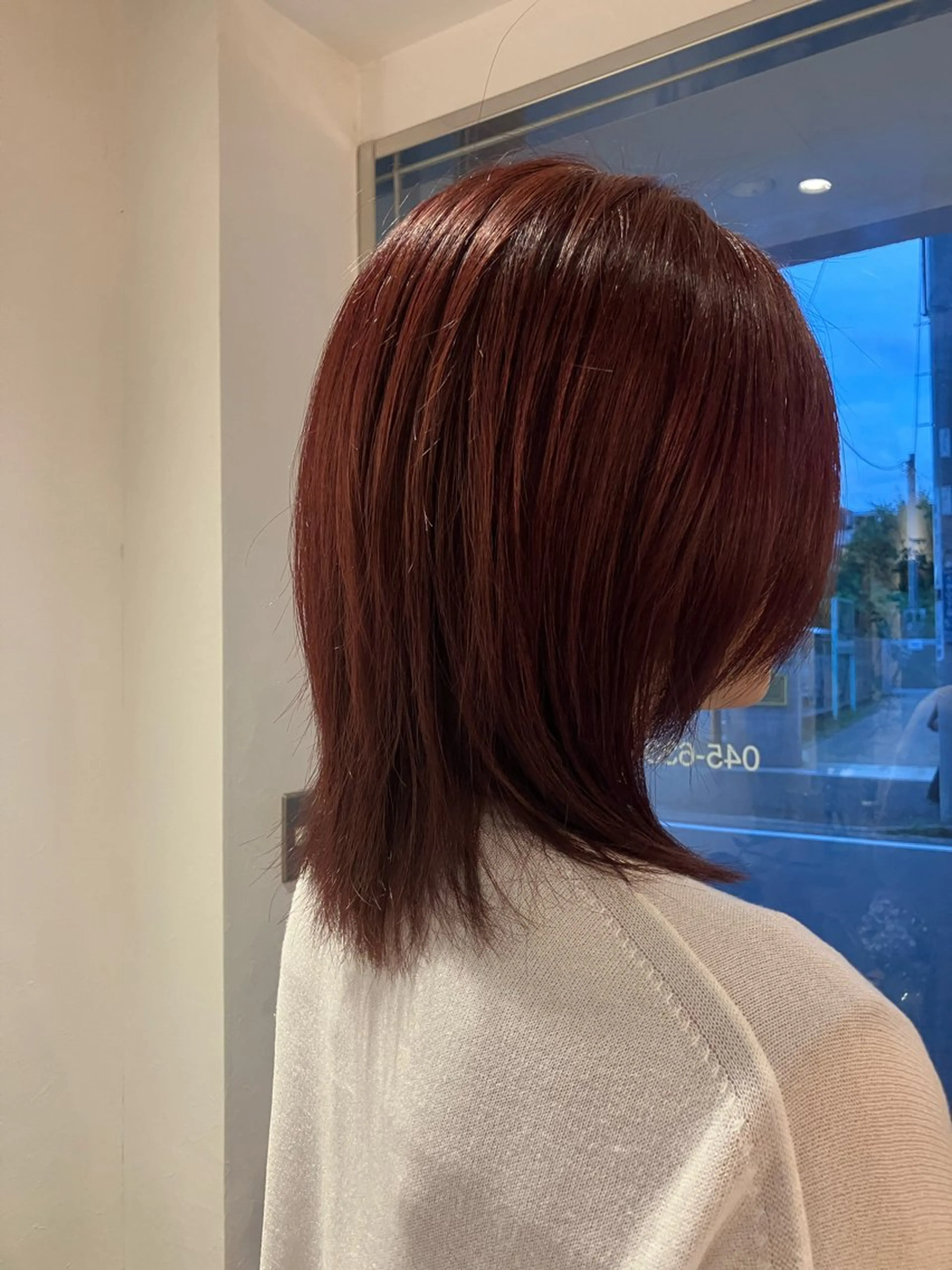 カラー ピンクカラー ピンクパープル 阿部 貴子のヘアスタイル