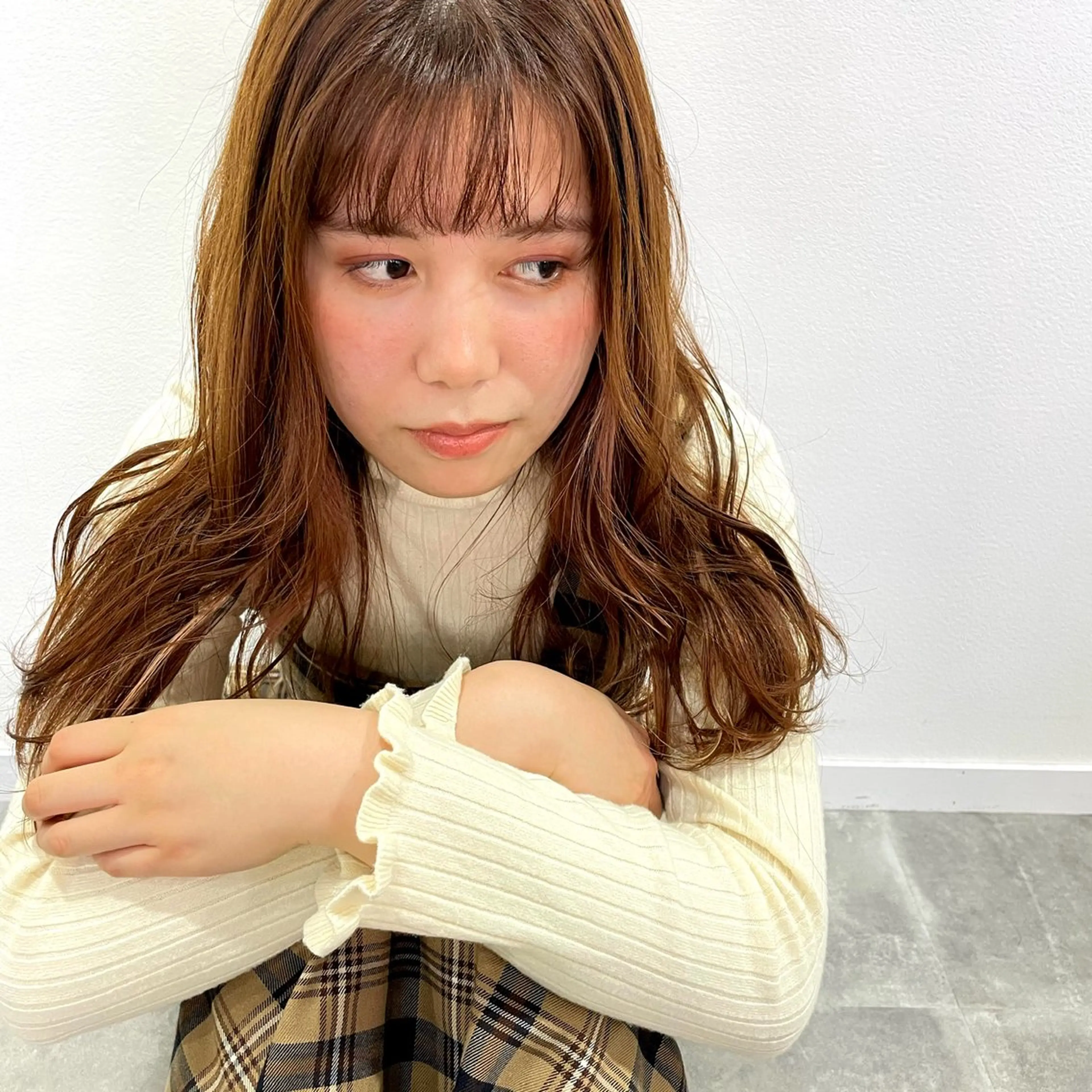 ロング カラー ブラウンカラー カット ヘアカラー トリートメント CARICIA 白木 由里加/新栄のヘアスタイル