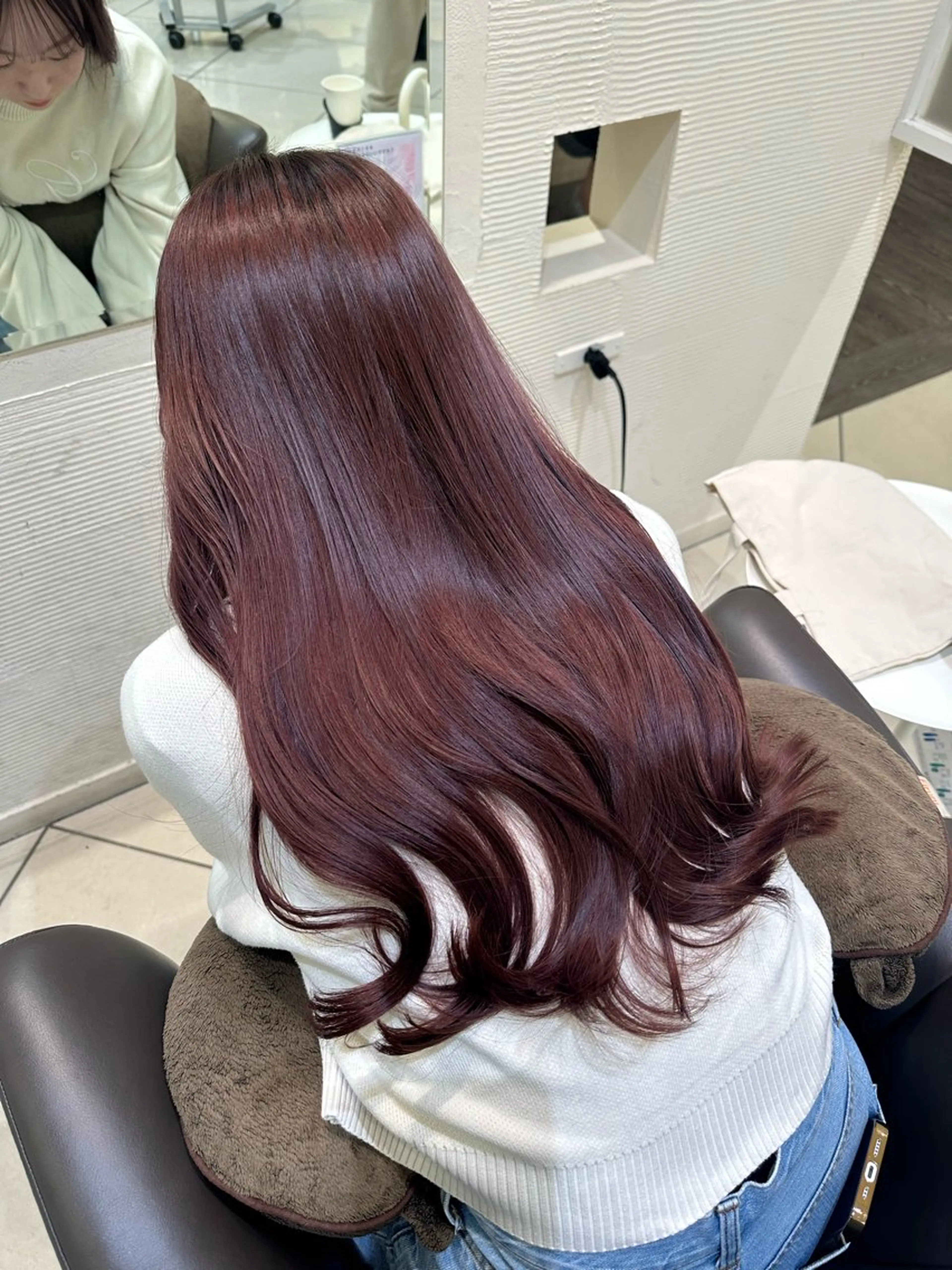 ロング カラー 銀座レイヤーカット ×シースルー前髪のヘアスタイル