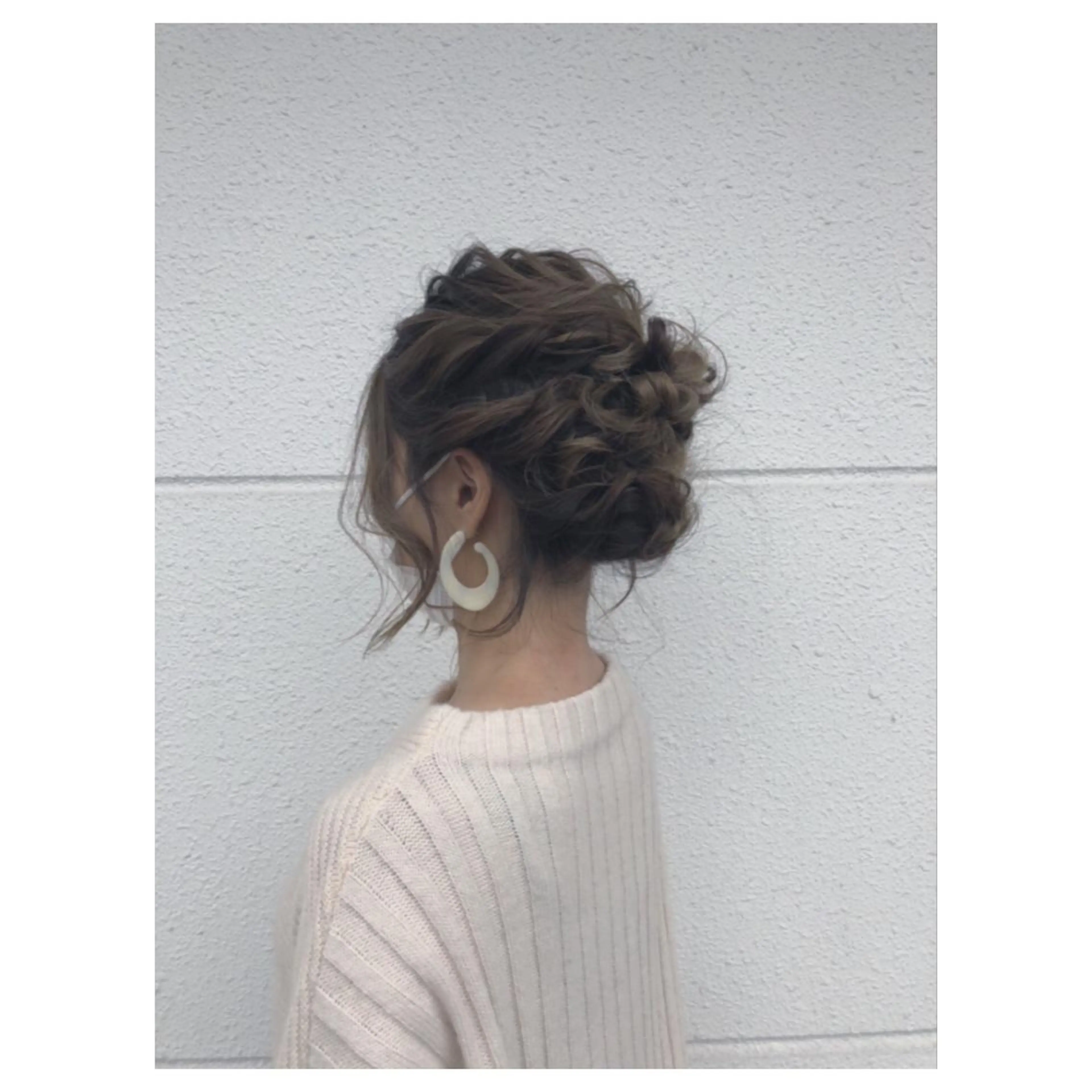 セミロング カラー パーマ ヘアアレンジ メンズ EARTH長岡店🩵 石原莉穂のヘアスタイル