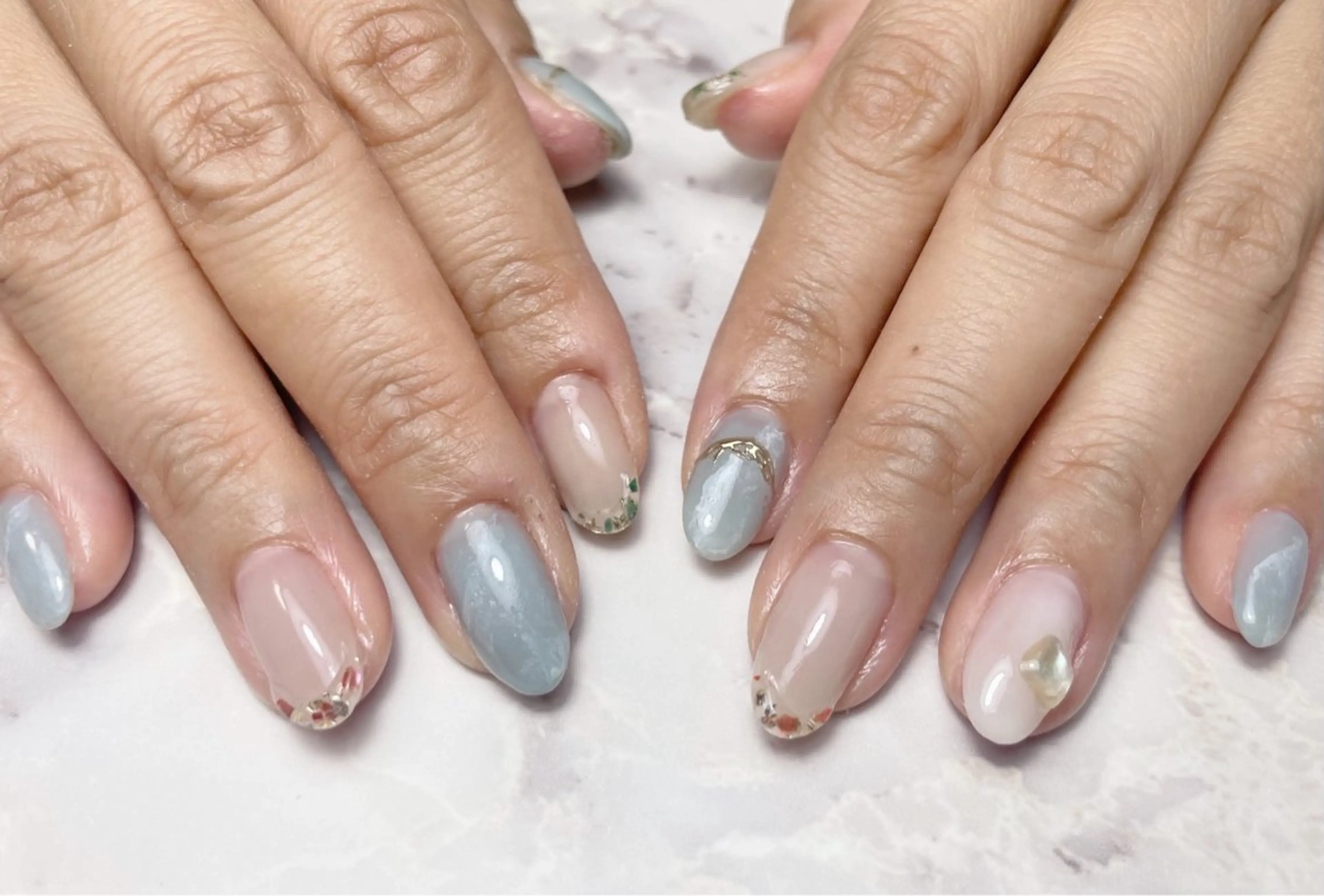 ネイル ジェルネイル マグネットネイル ニュアンスネイル パラジェル シンプルネイル ハンドネイル BLANC.nail所属・BLANC.nail yuuのネイルデザイン