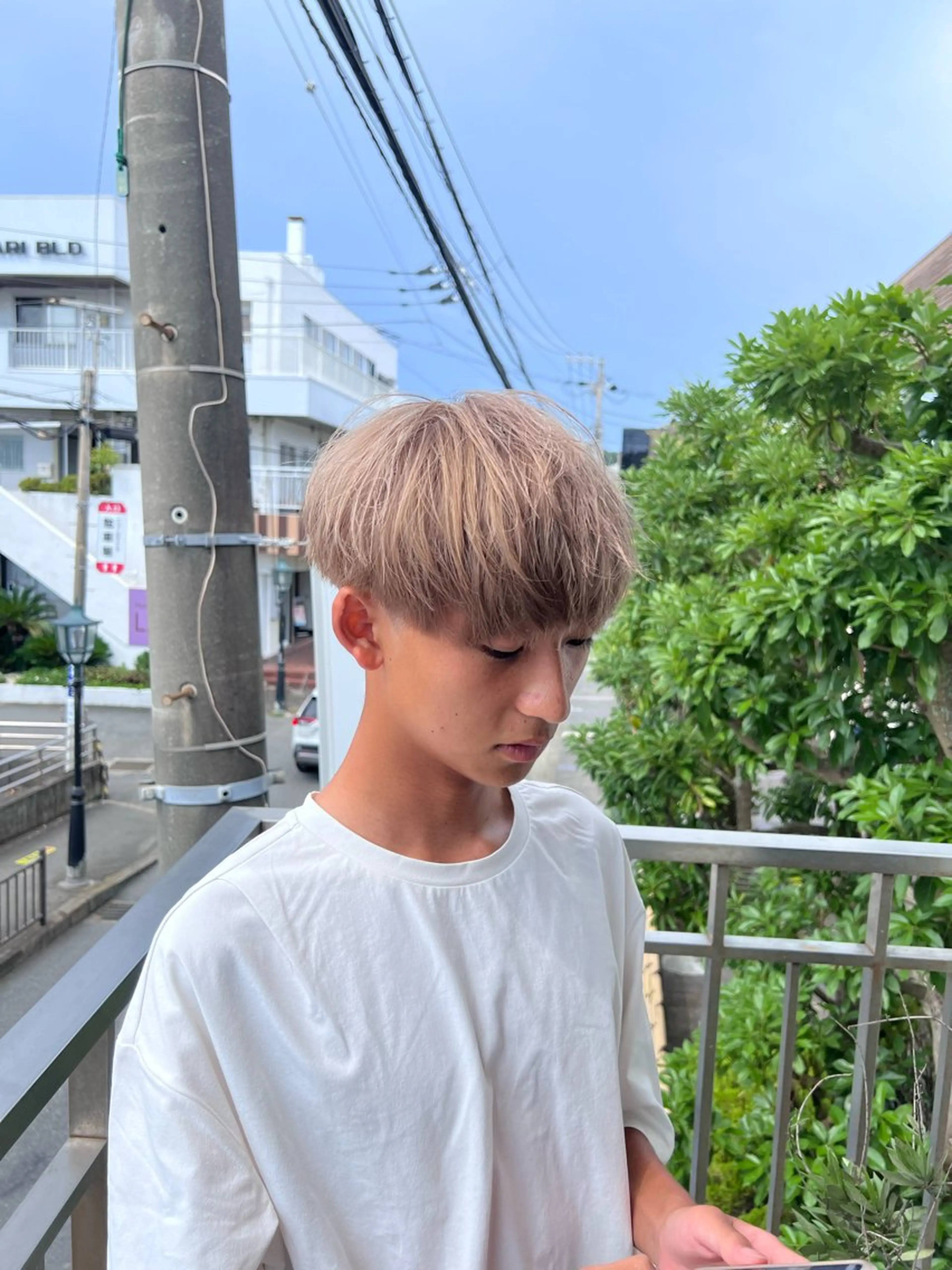 カラー メンズ ベージュカラー ダブルカラー カット ヘアカラー メンズカット/メン ズパーマ/鎌倉/ユウのヘアスタイル