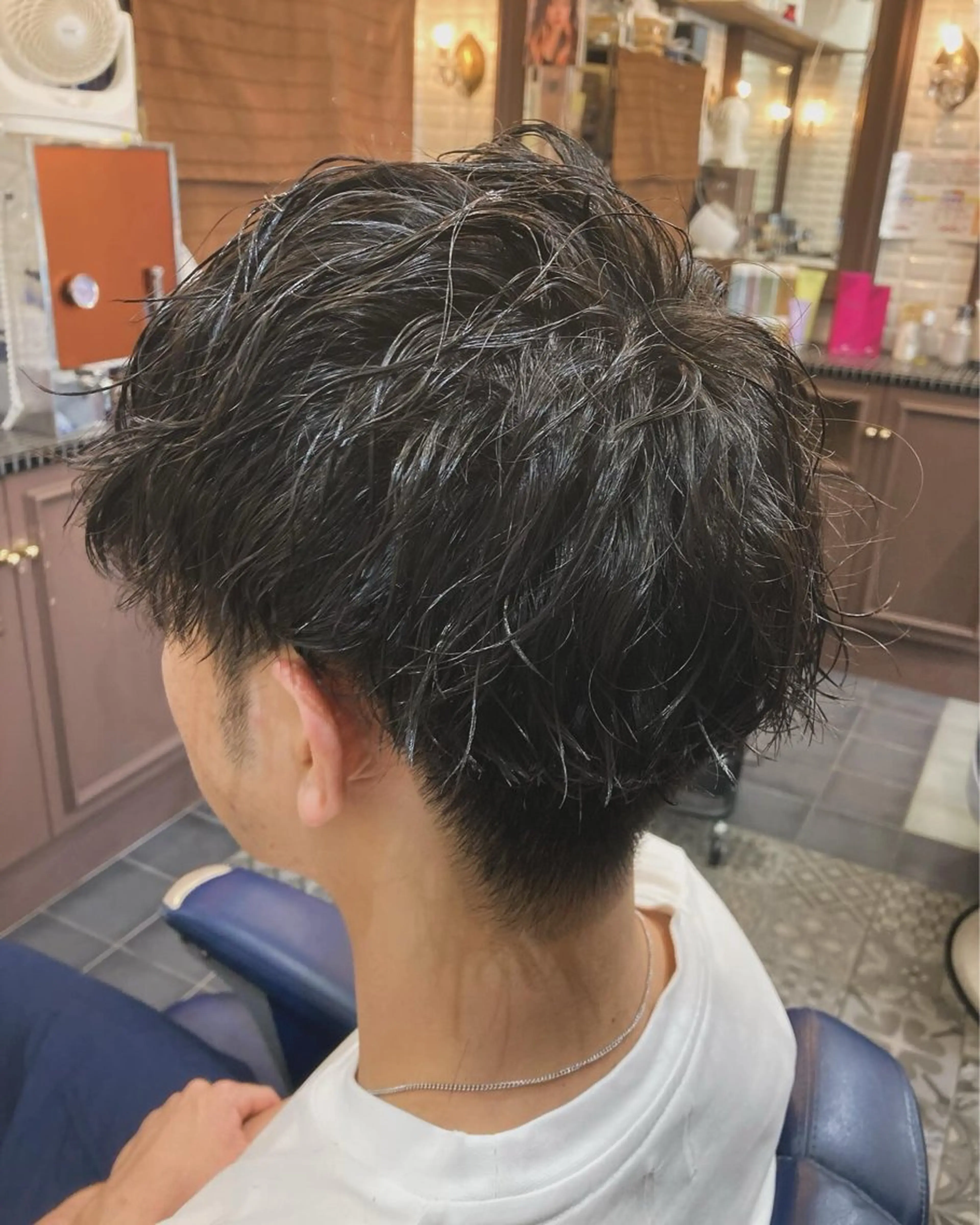 ショート パーマ メンズ ルピナス中田店長 山口大地のヘアスタイル
