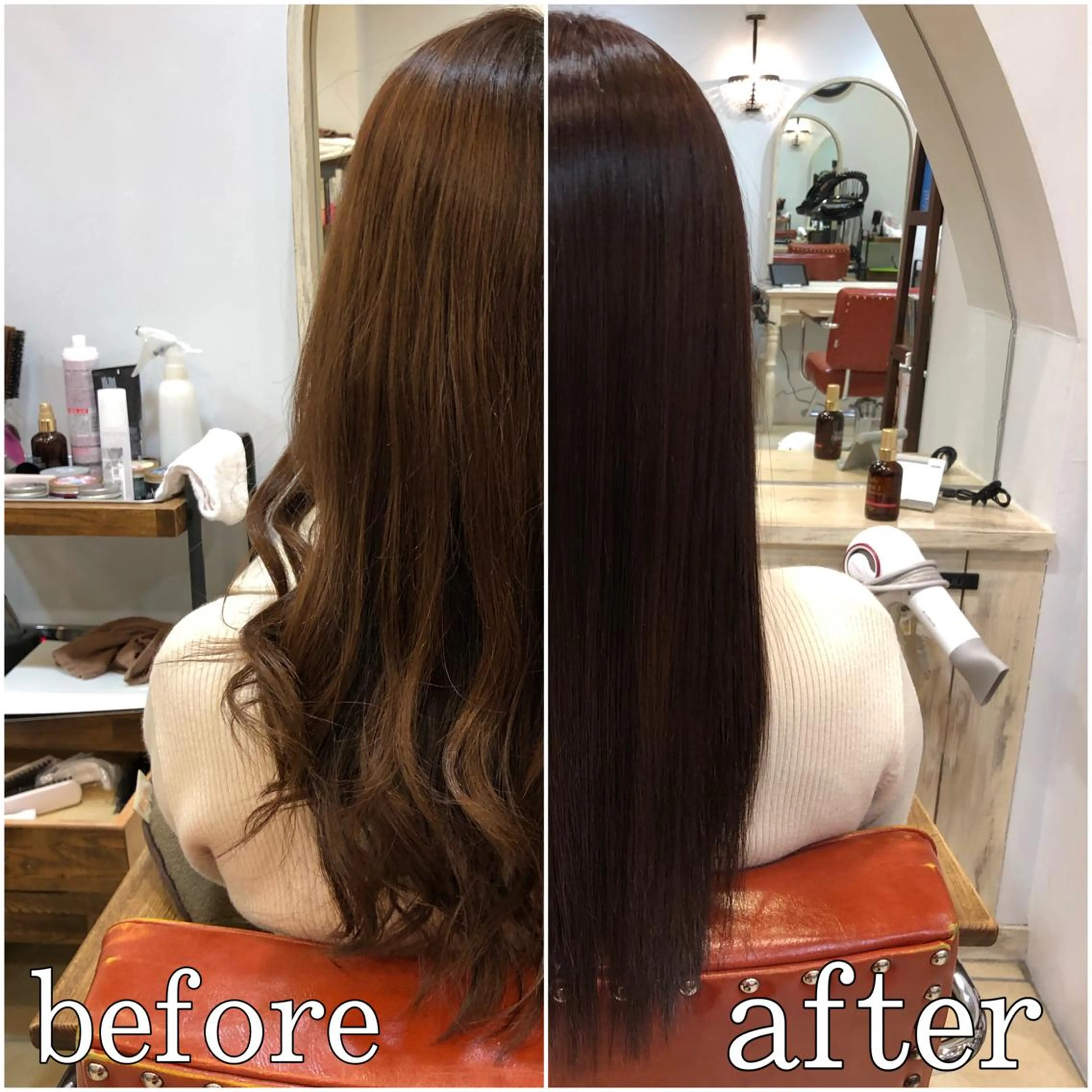 ロング カラー 髪質改善 トリートメント ＼脱・うねり& 広がり／gite菊のヘアスタイル