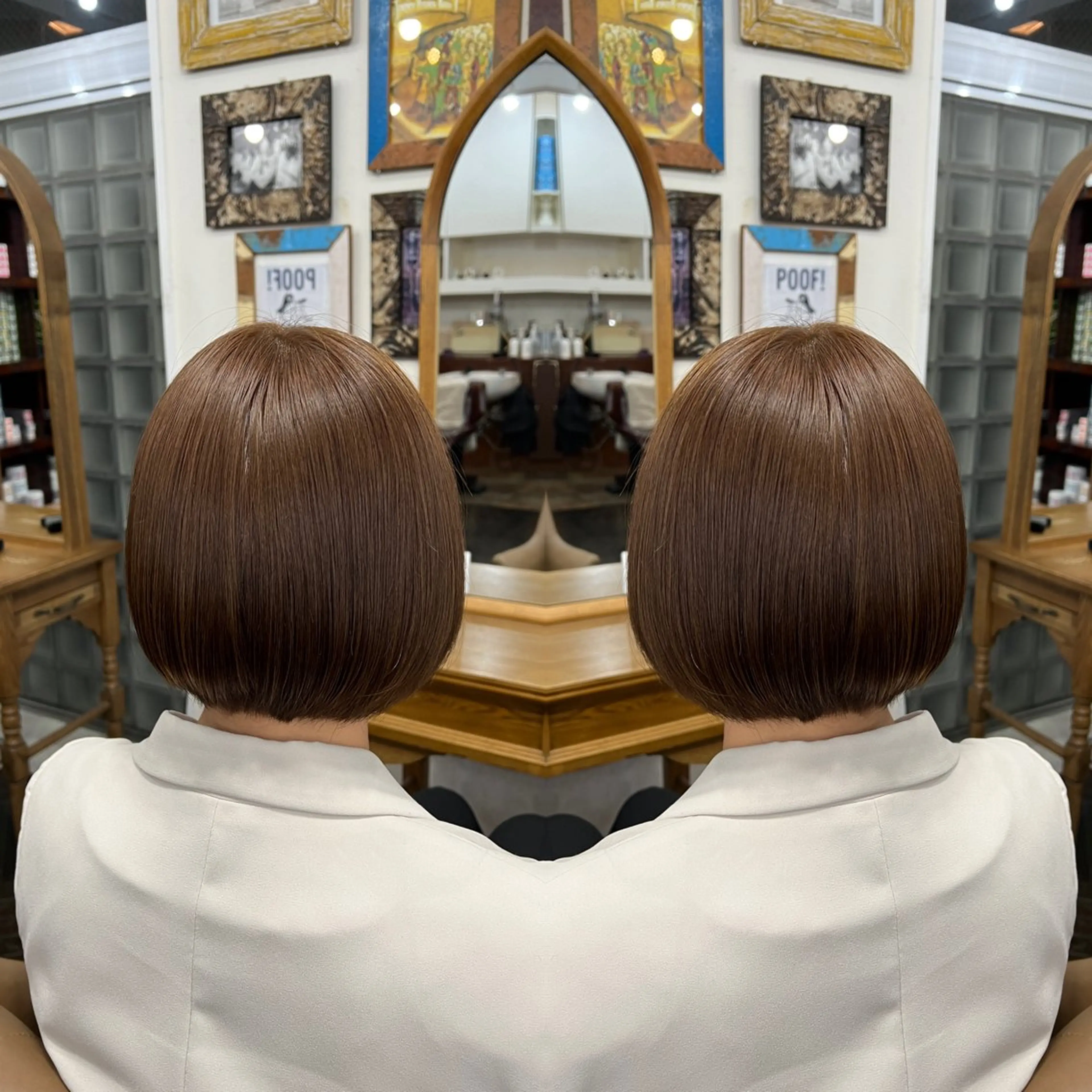 ショート カラー ハイライト/レイヤー /ハイトーン/AOIのヘアスタイル