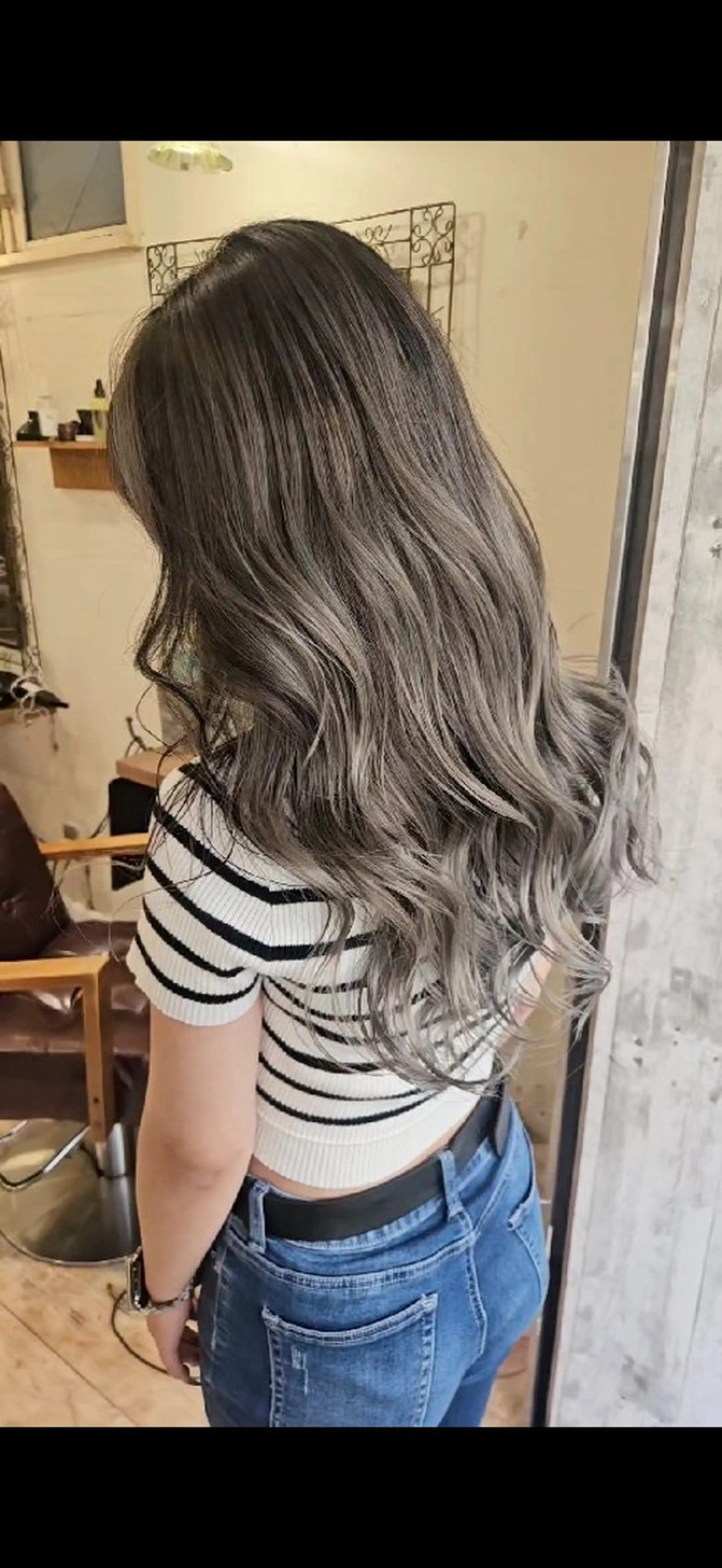 ロング カラー バレイヤージュ ベージュカラー ブリーチ ダブルカラー ハイライトカラー ヘアカラー バレイヤージュ/ ハイライト/大内格のヘアスタイル