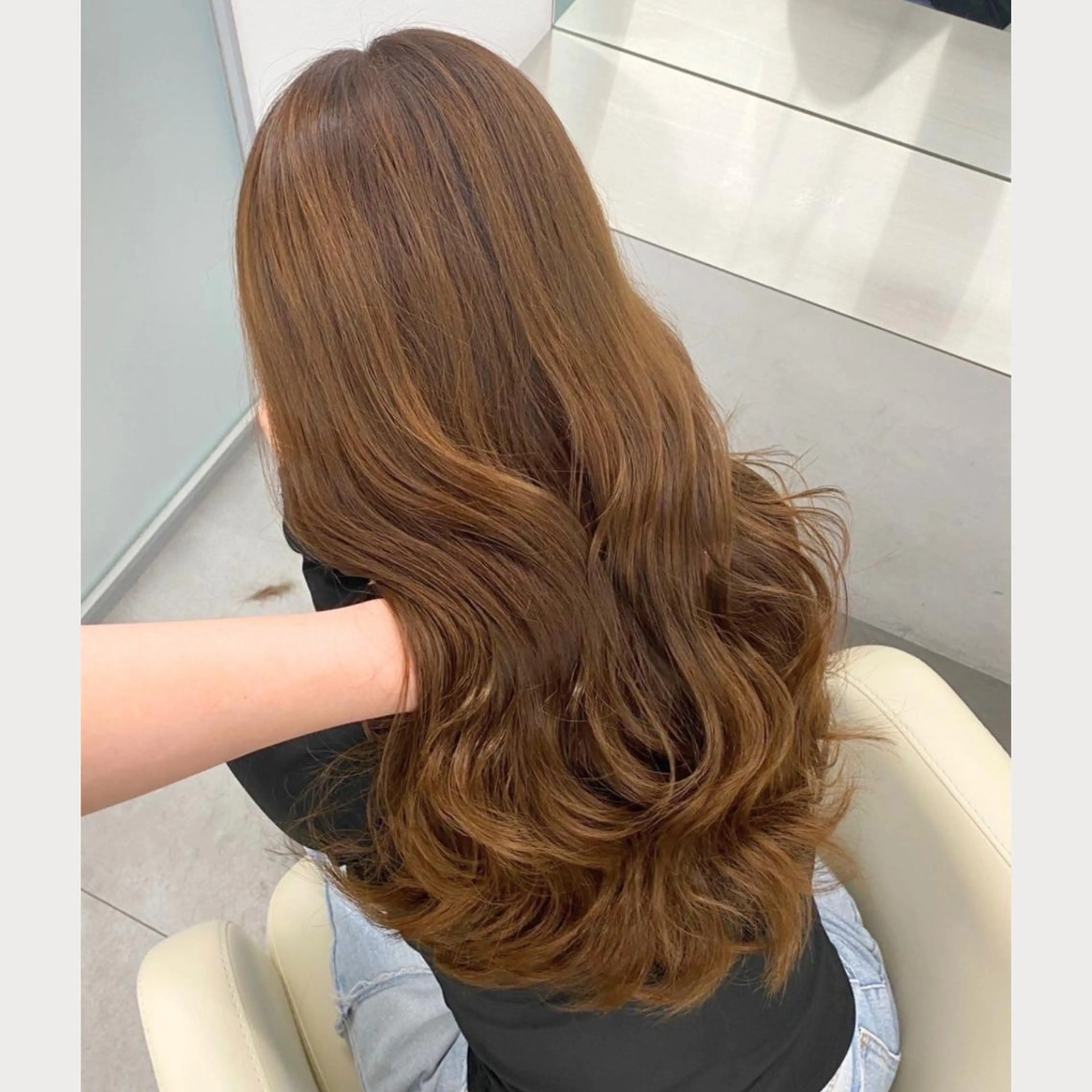 カラー ロング 透明感カラー 髪質改善 トリートメント カット ヘアカラー トリートメント トレンド甘めガーリー Mizuki☁️🫧のヘアスタイル