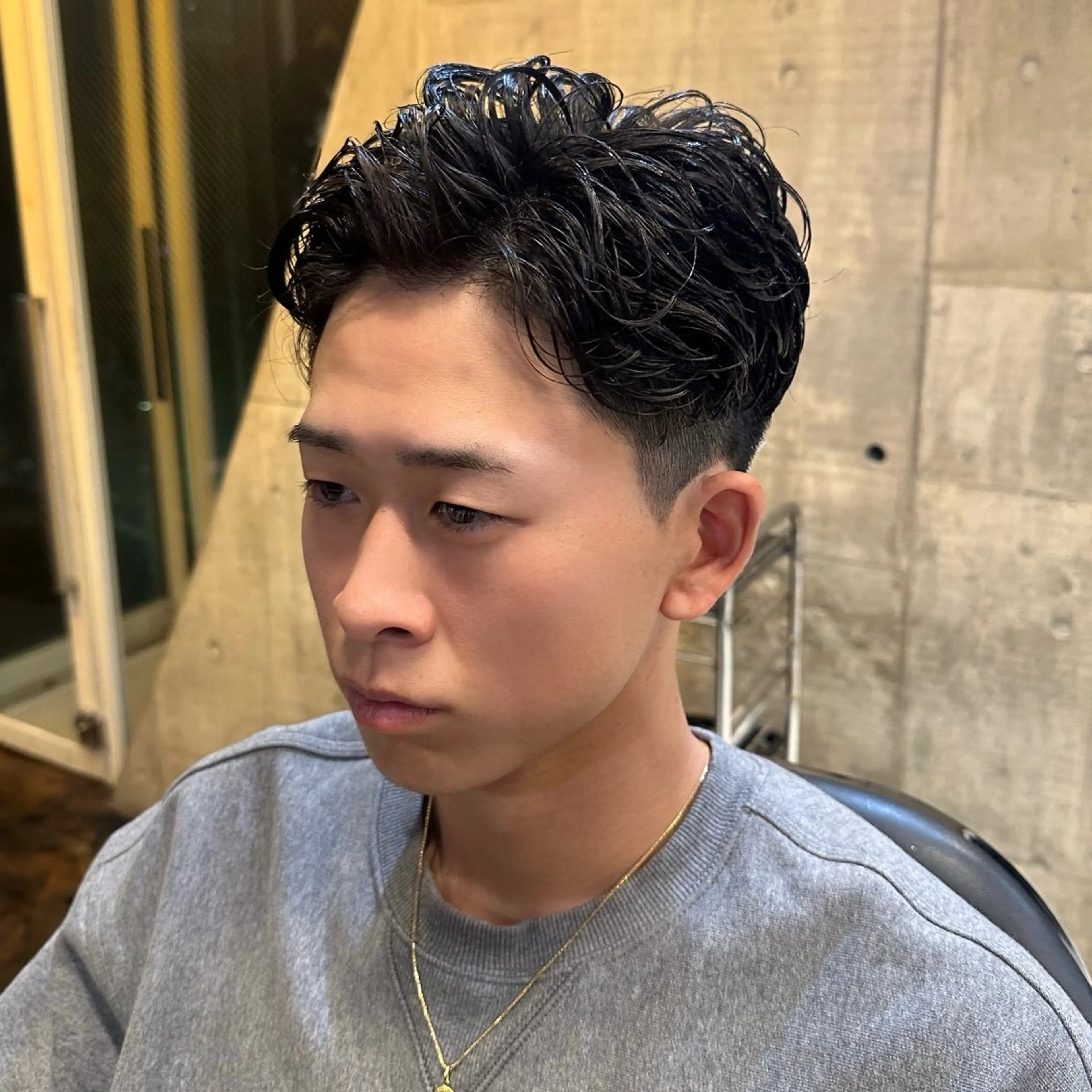 ショート パーマ メンズ メンズパーマ カット パーマ トリートメント ツイスパ/メンズ パーマ/歩夢のヘアスタイル