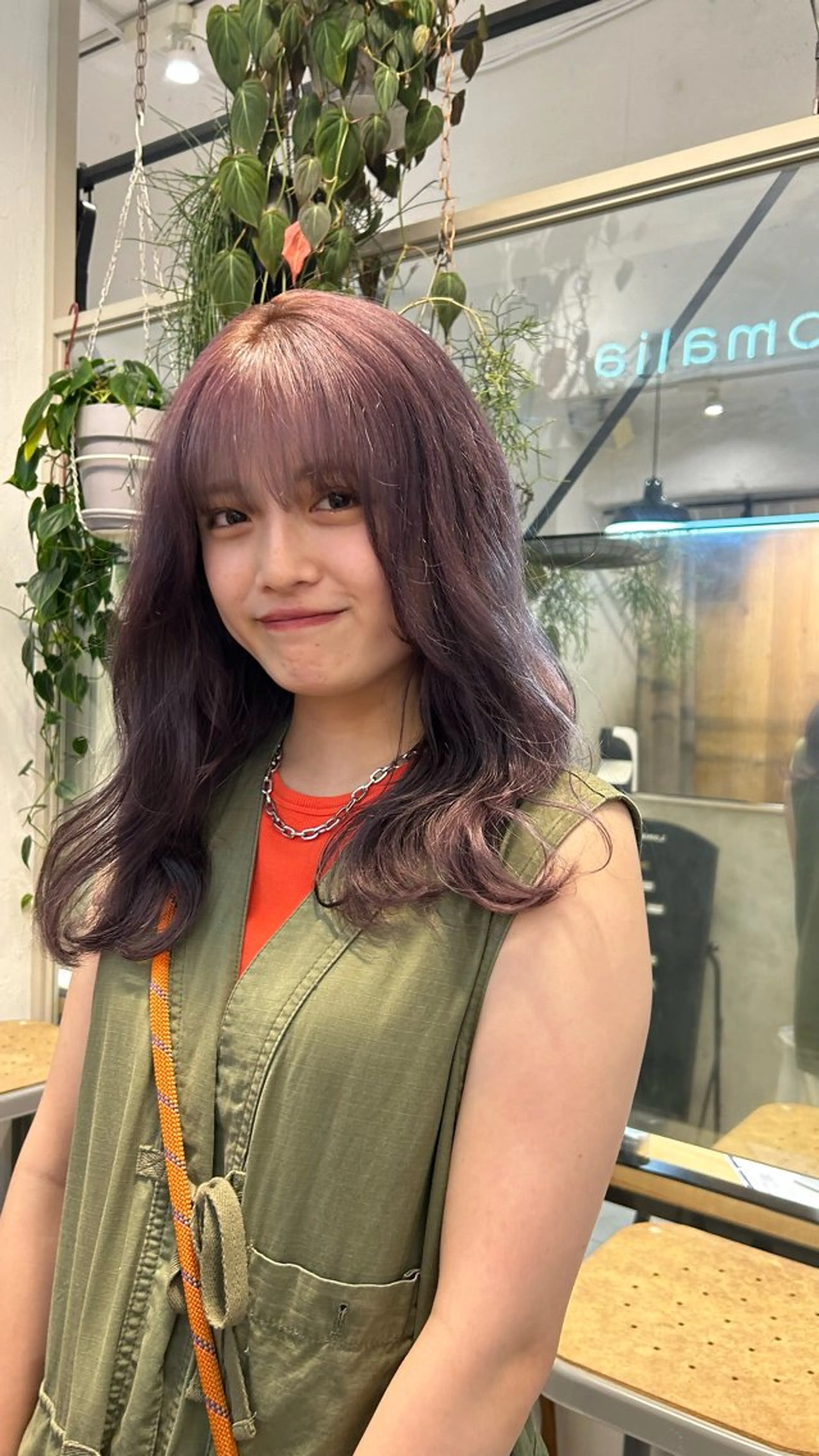 ミディアム カラー グレージュ ラベンダーカラー ラベンダーグレージュ ラベンダーグレー じゅわっと暖色カラー 🍊Moemiのヘアスタイル