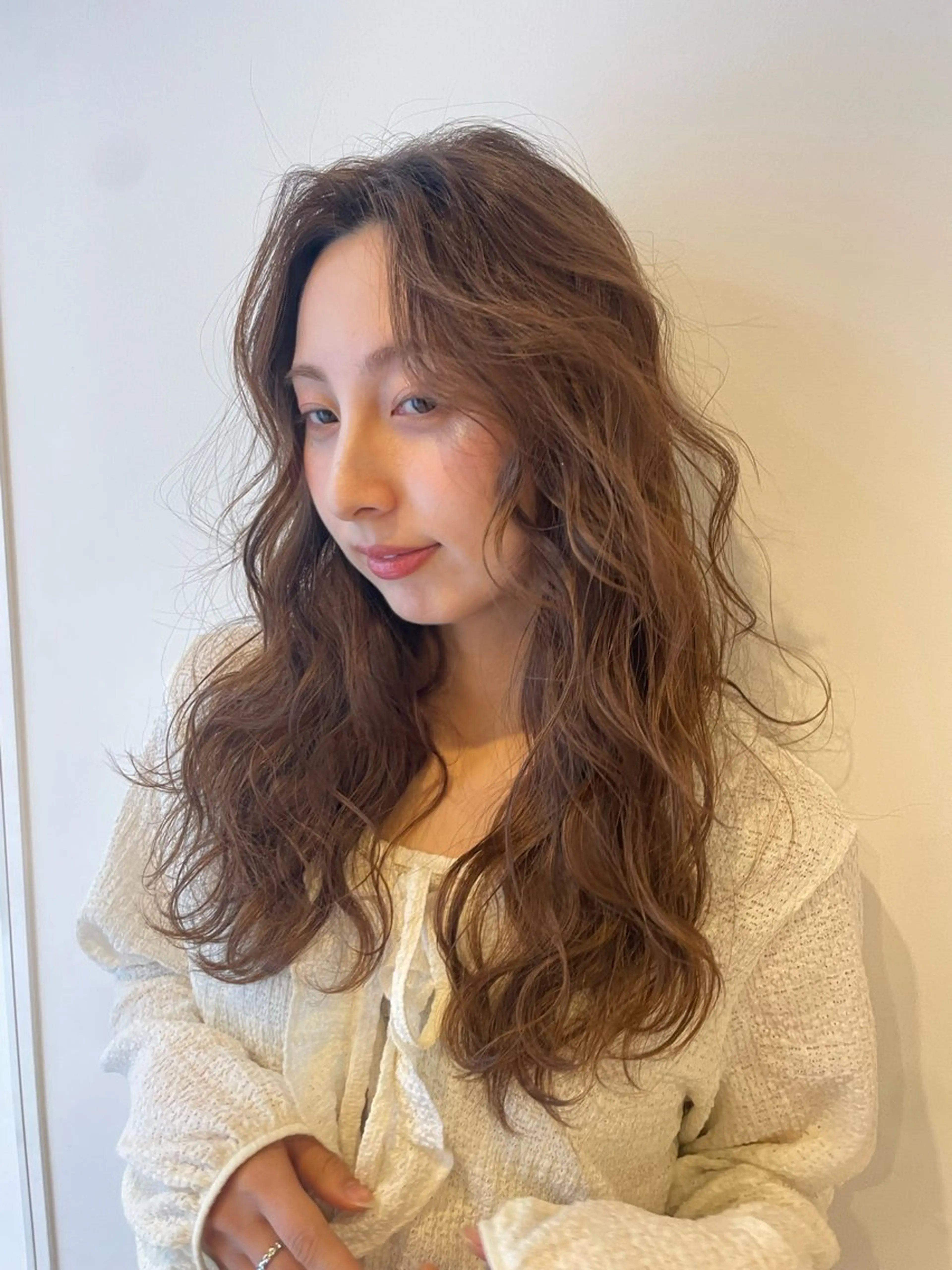 ロング カラー パーマ ヘアアレンジ ar北千住 あやみのヘアスタイル