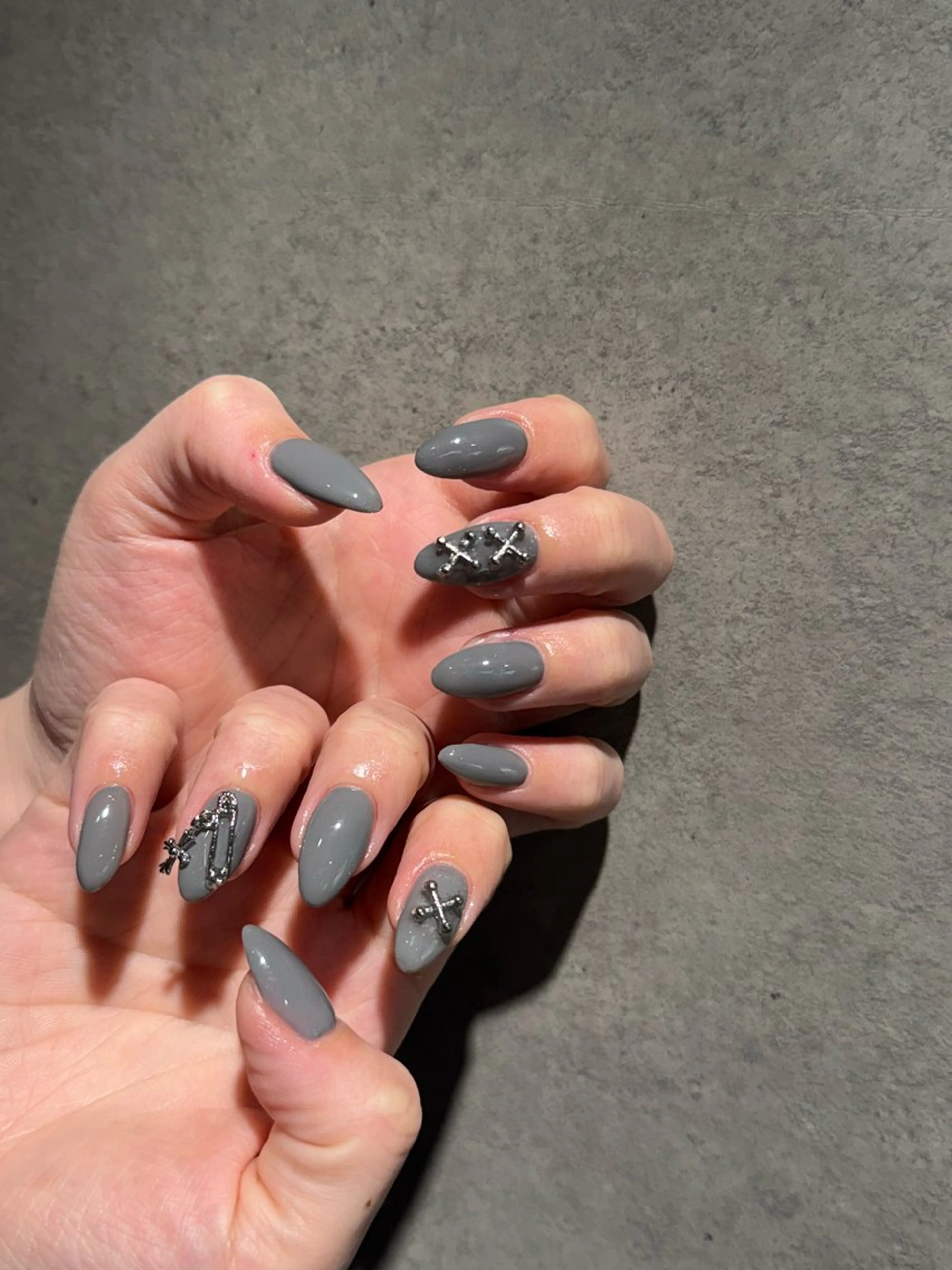 ネイル I-nailロング /ワンホン/キラキラのネイルデザイン