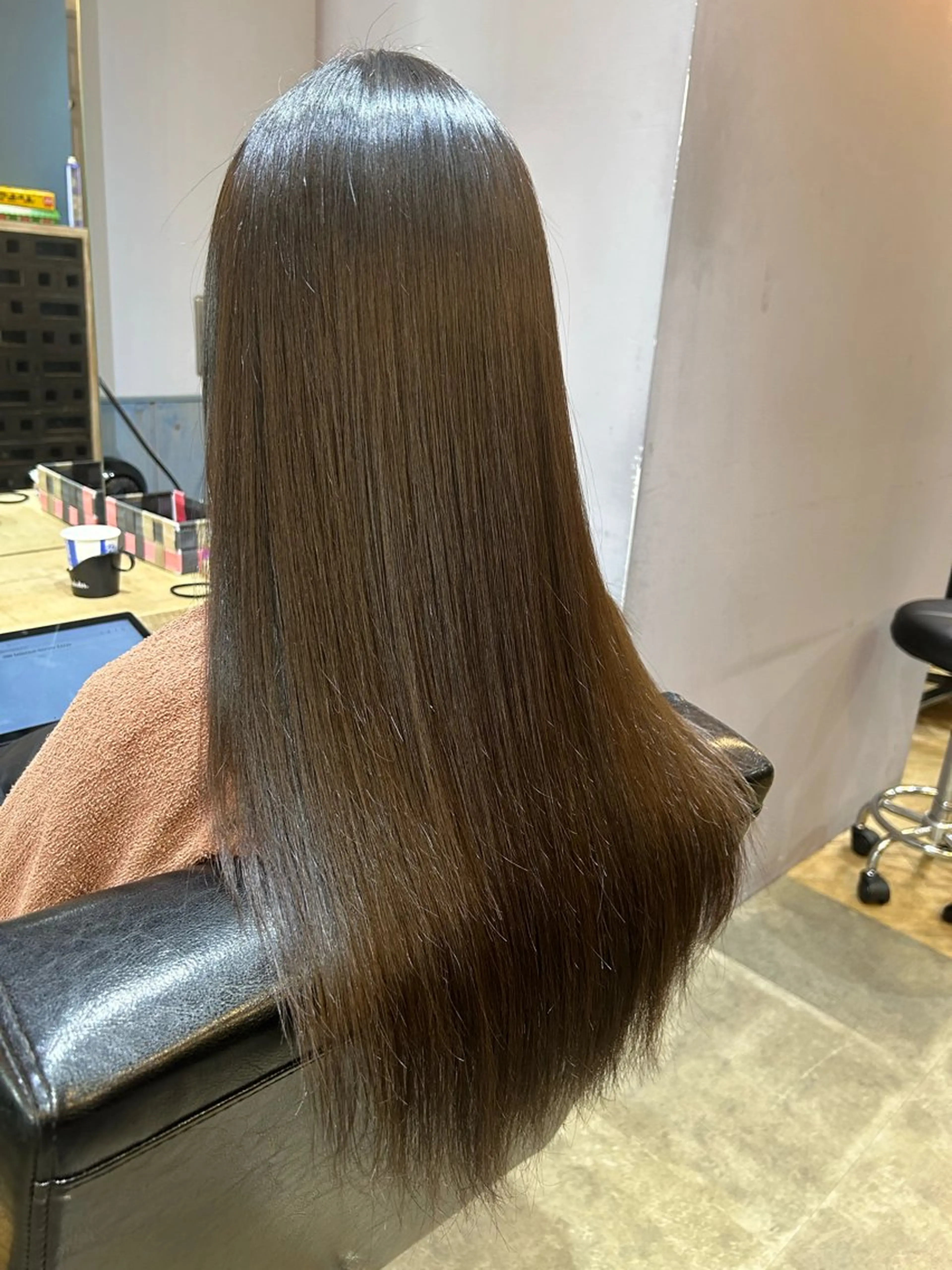 ロング ヘアカラー トリートメント 園田 彩音のヘアスタイル