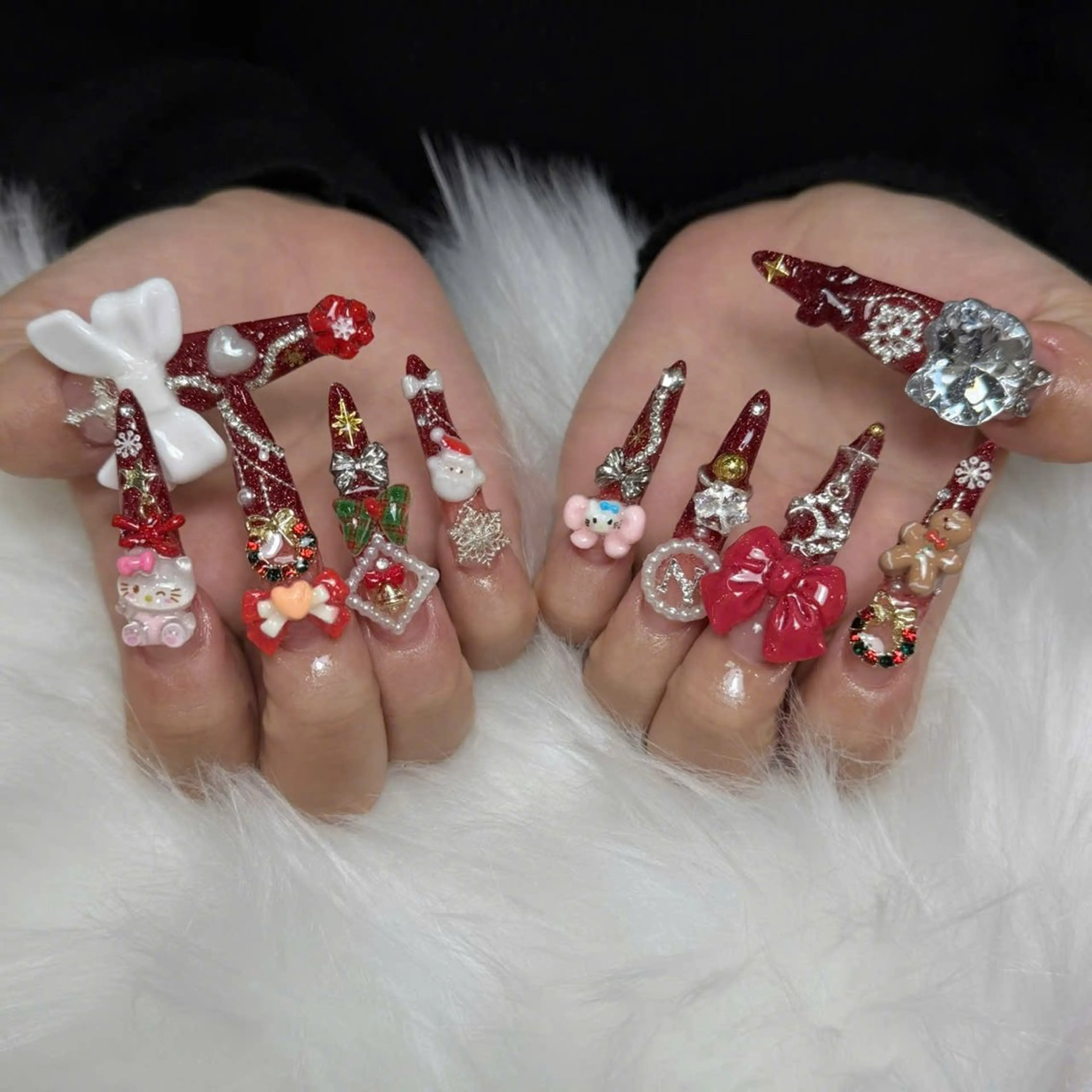 ネイル オーロラネイル 長さ出し フラッシュネイル フレンチネイル ジェルネイル Michi Nail Staffのネイルデザイン