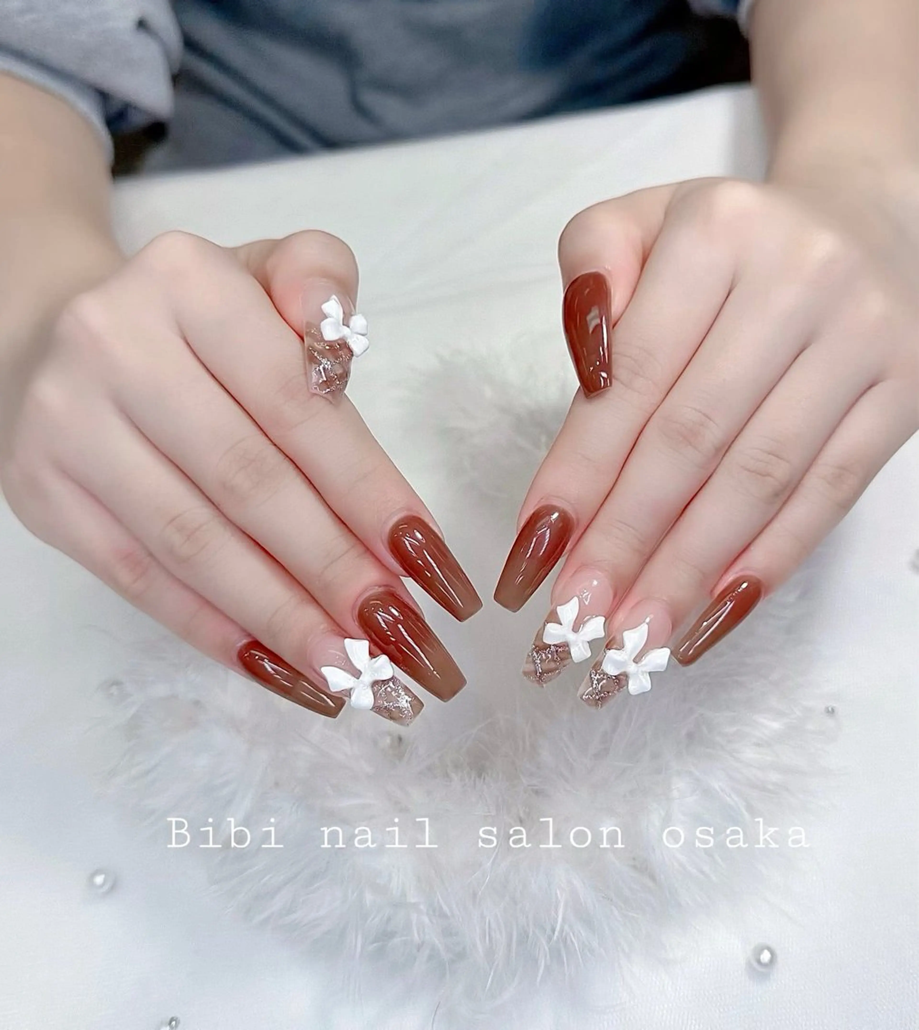 セミロング ハンドネイル Bibi beauty spa Osaka所属・Chann Channのネイルデザイン