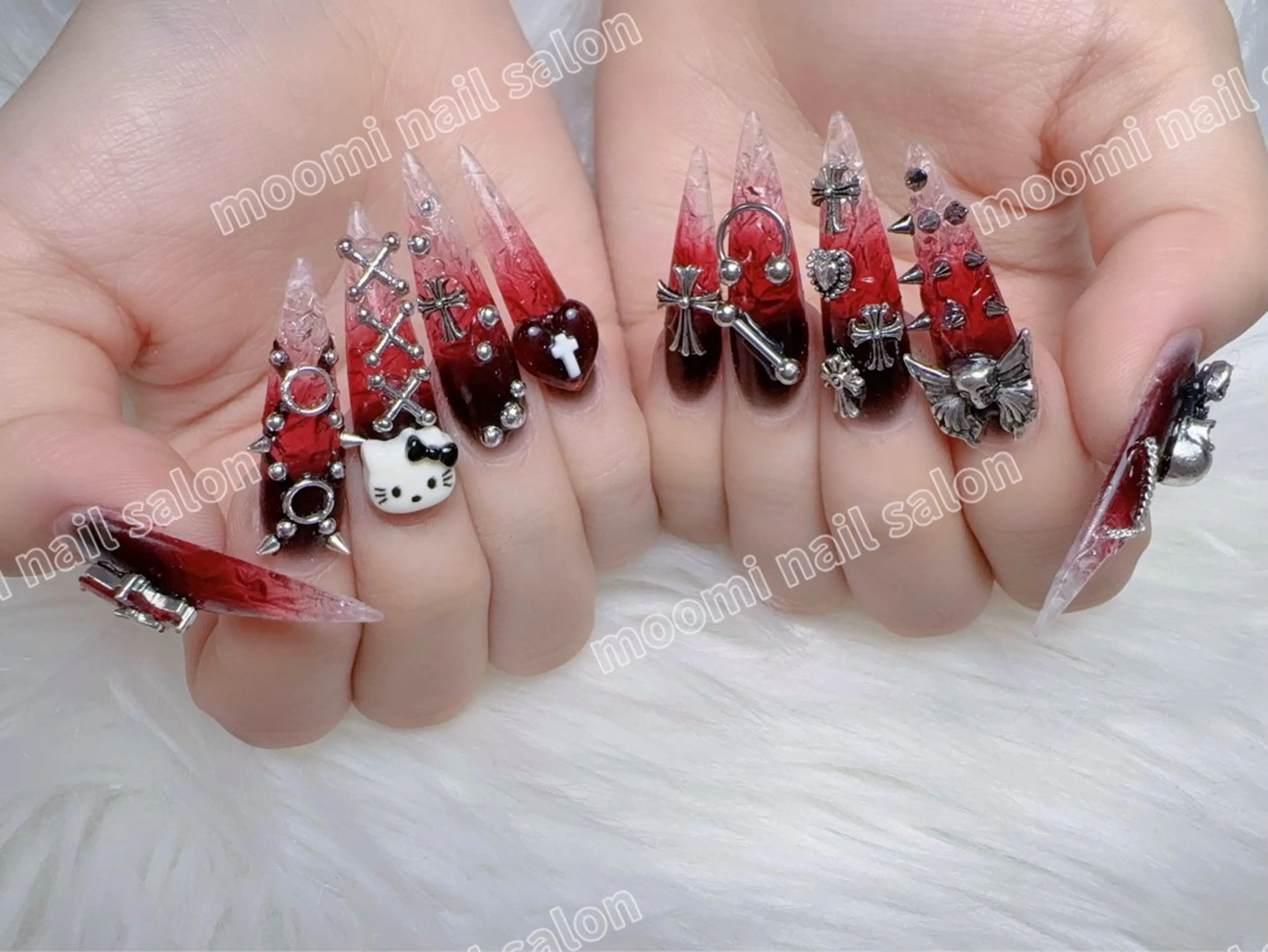 ネイル グラデーション ハンドネイル moomi nail スカルプ専門のネイルデザイン