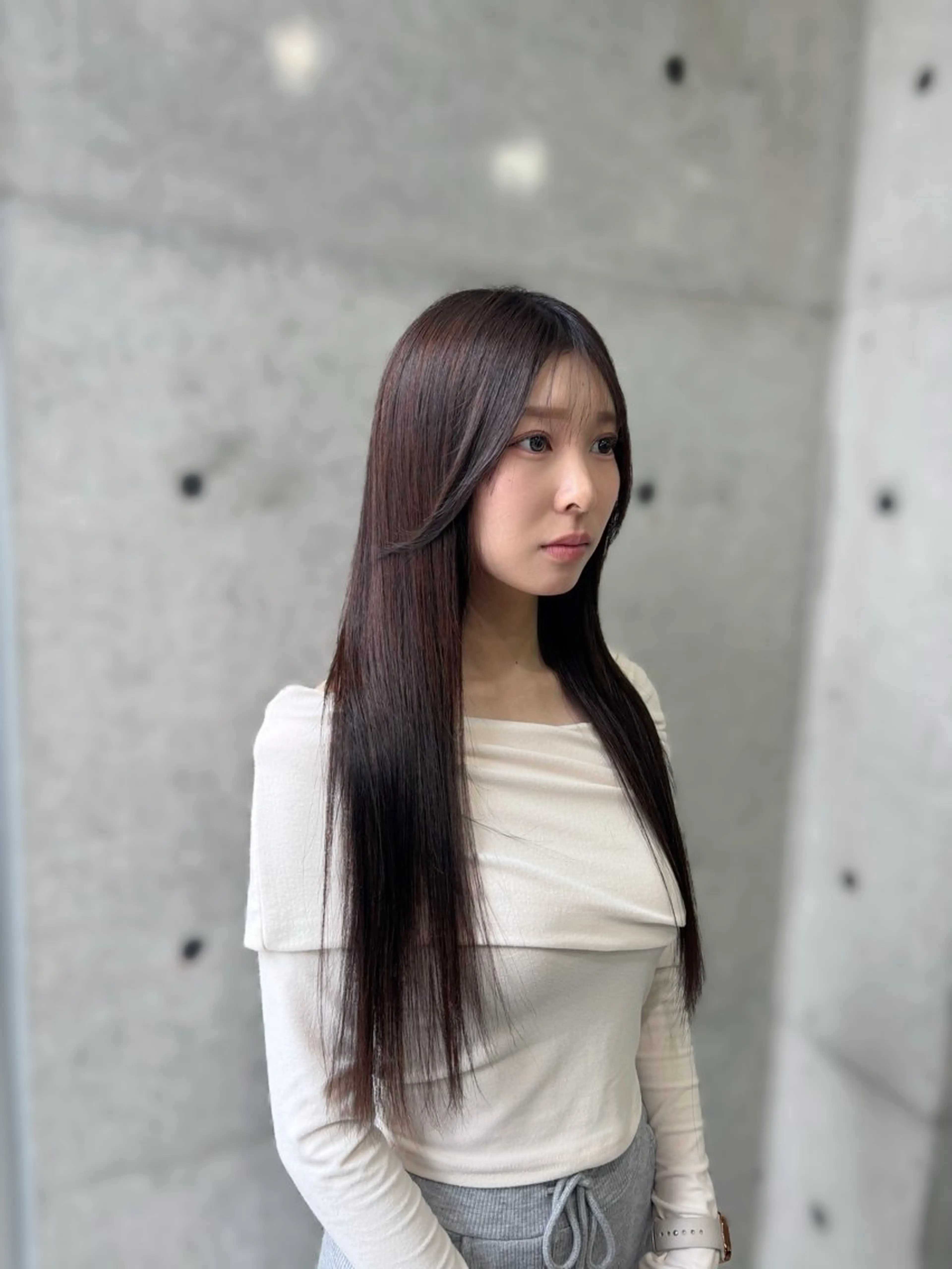 ロング ヘアカラー トリートメント 韓国ヘア🤍 慎之介のヘアスタイル