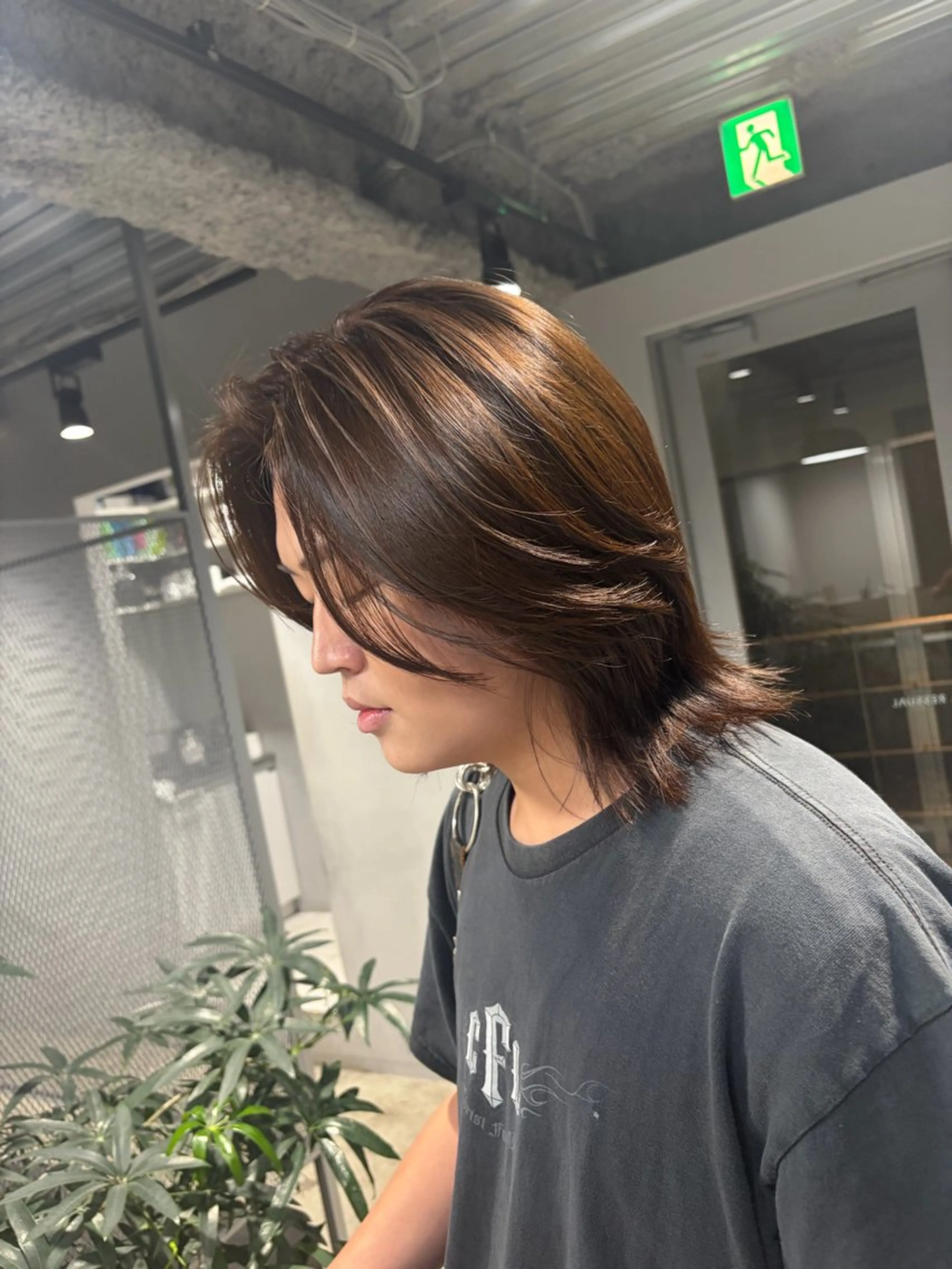 ミディアム カラー ヘアカラー ナチュラルカラー ブリーチなし　あんりのヘアスタイル
