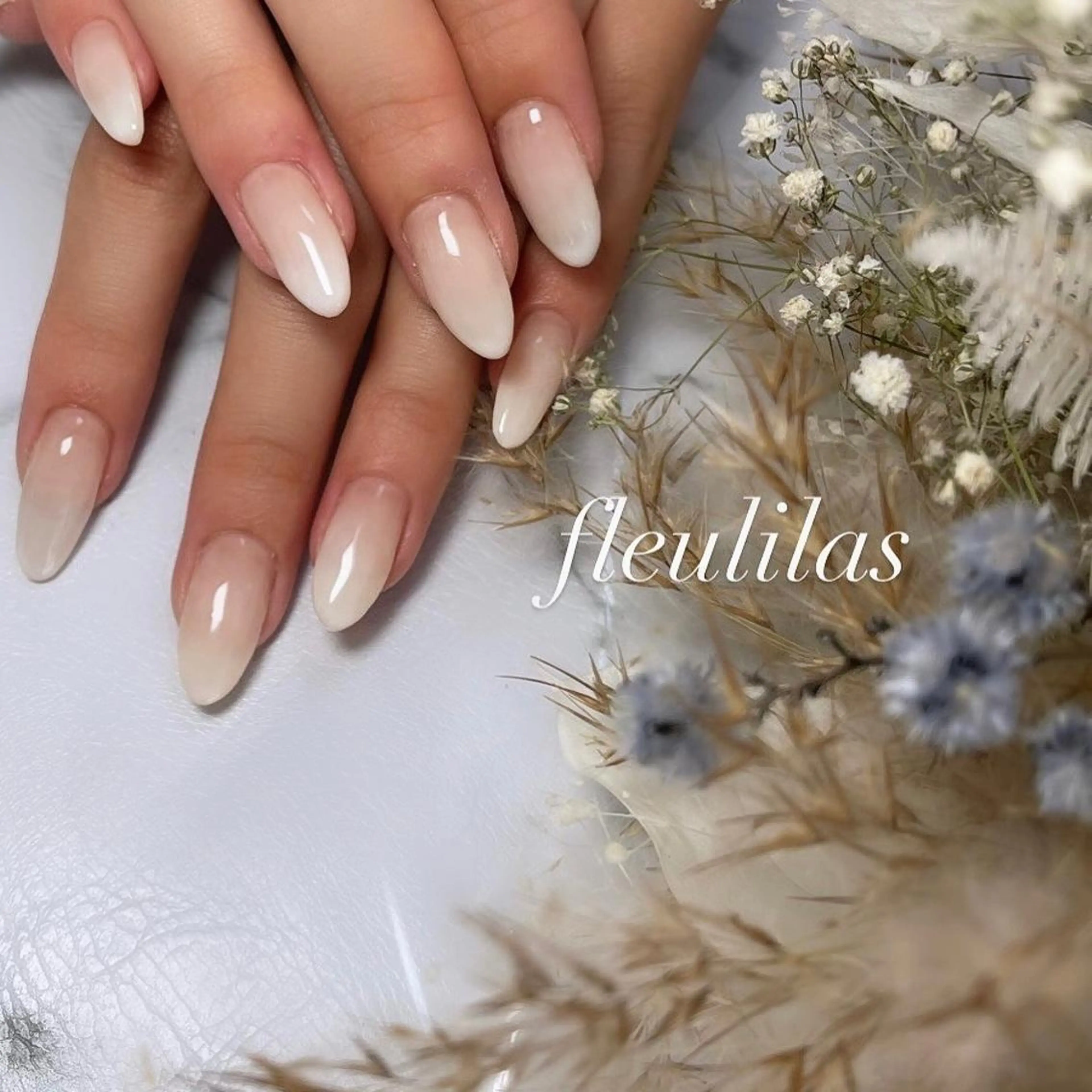 ネイル ホワイト fleulilas 松葉のその他イメージ