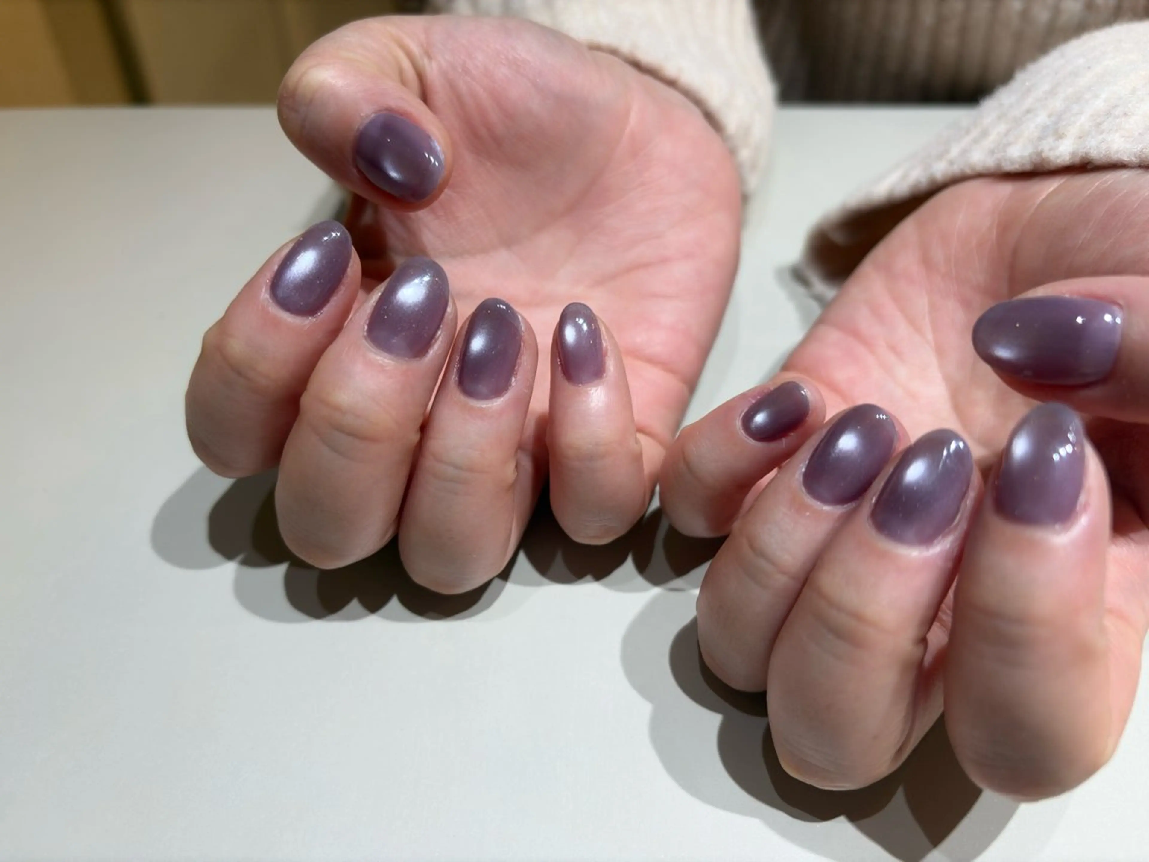 ネイル マグネットネイル パープル LaShade Nail Studio Omotesando ラシェード ネイルスタジオ 表参道所属・Mizuki Bのネイルデザイン