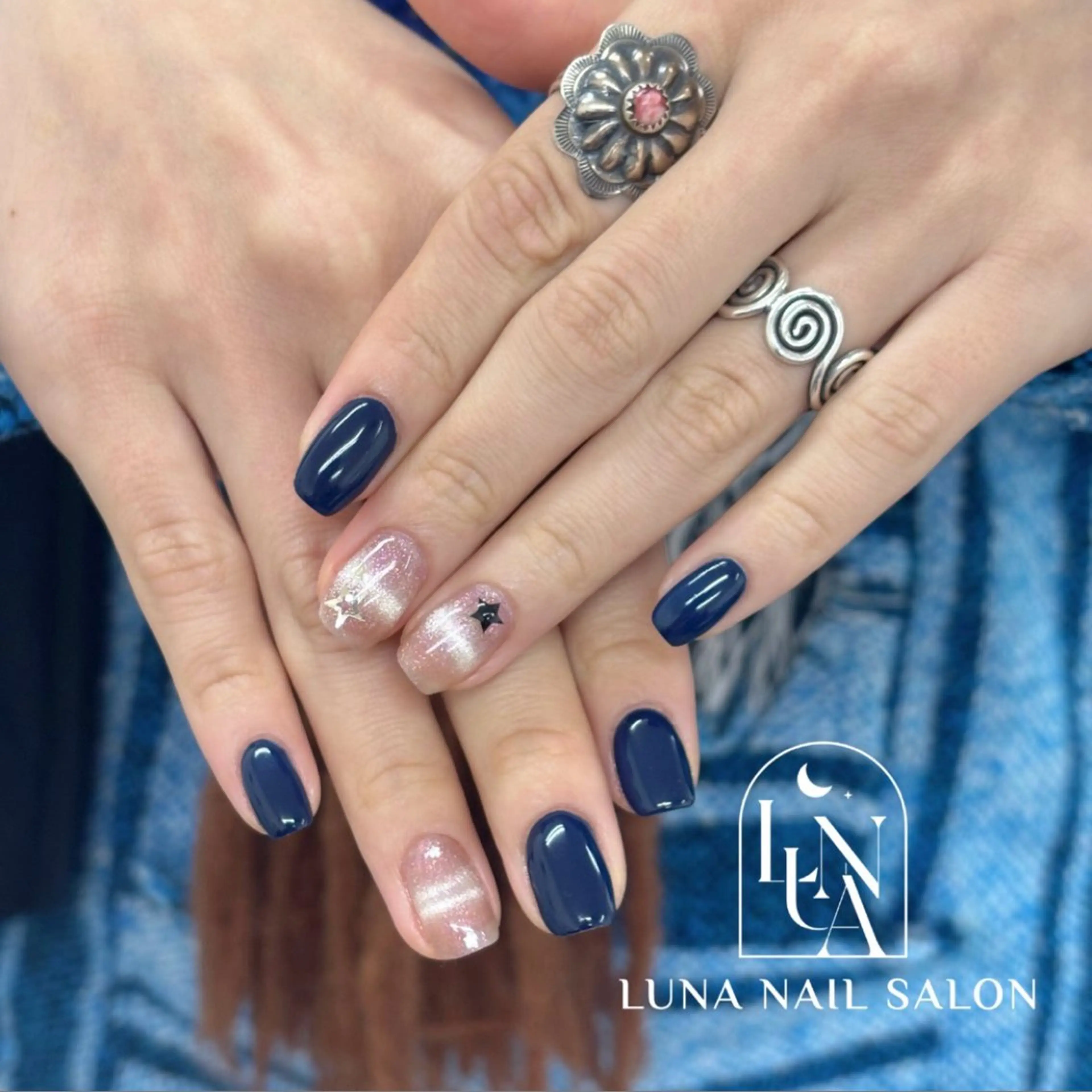 ネイル アートネイル フレンチネイル ジェルネイル ガラスフレンチ 韓国ネイル Kozeni NAIL SALONのネイルデザイン