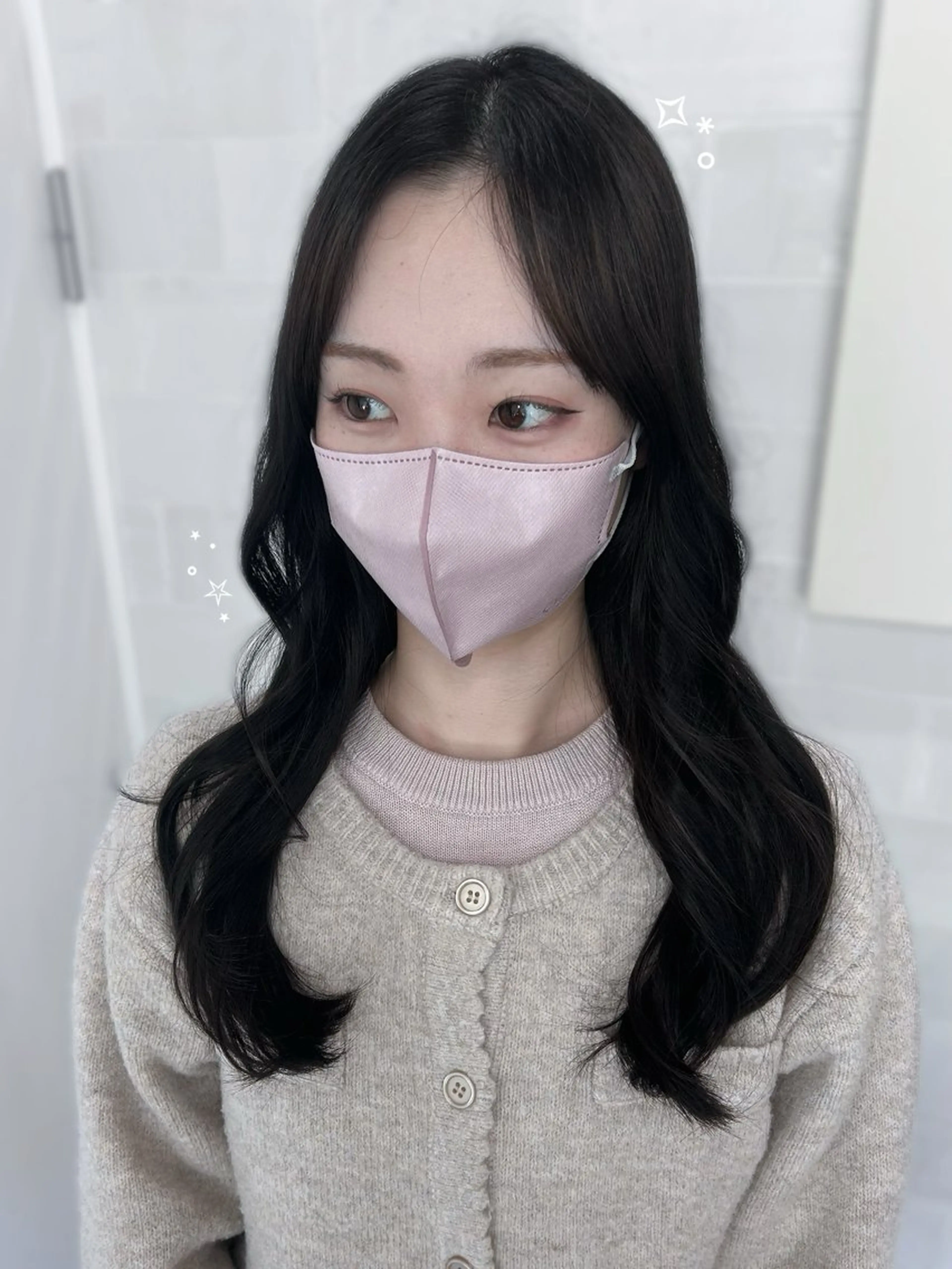 ロング ヘアカラー トリートメント kana°ʚ🎀ɞ° 韓国風透明感カラーのヘアスタイル