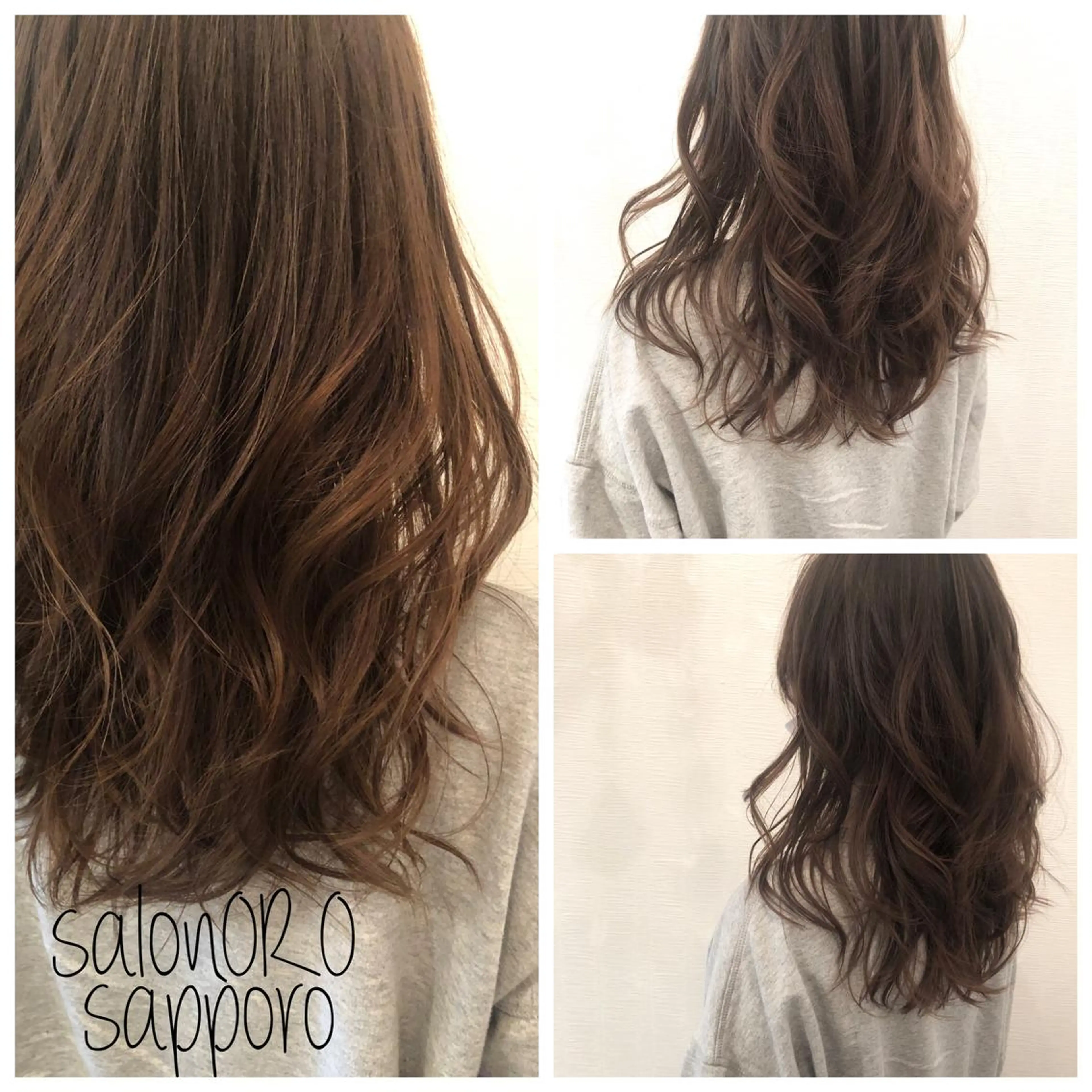 ロング カラー ロング カット ヘアカラー トリートメント 平川 友希子のヘアスタイル