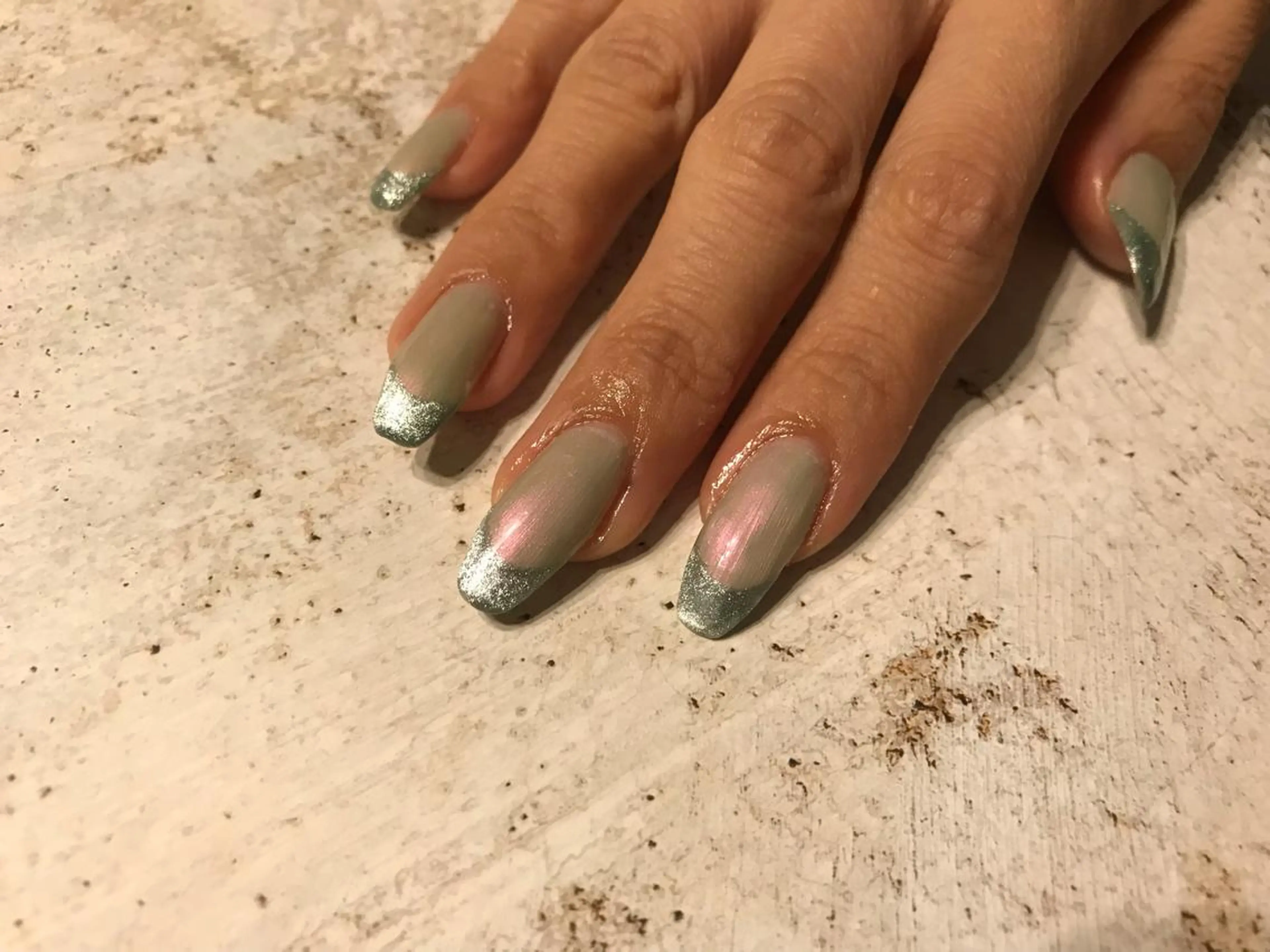 ネイル アートネイル フレンチネイル マグネットネイル マグネットフレンチ ミラーネイル Kimura Yukoのネイルデザイン