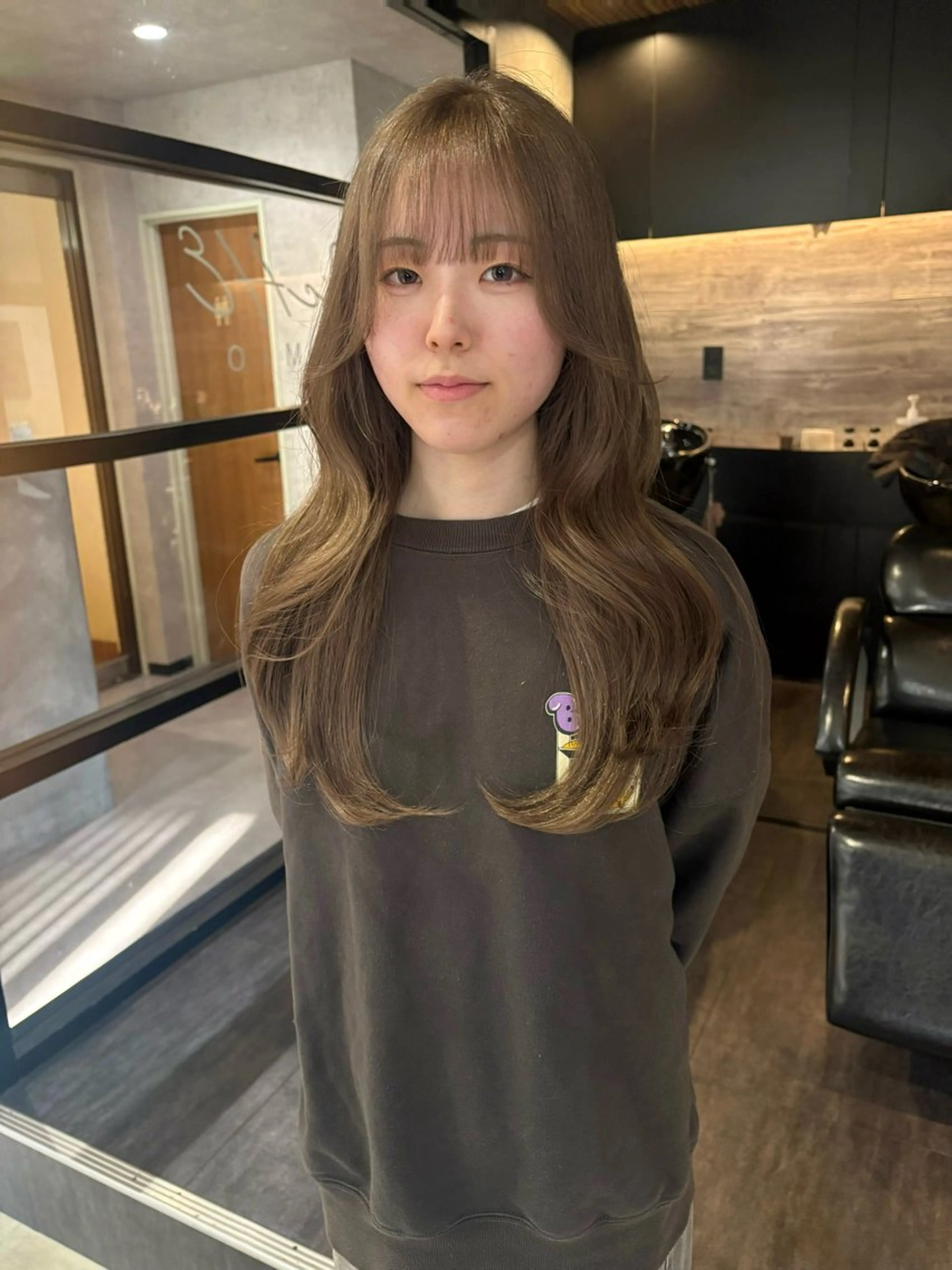 ロング カット ヘアカラー レイヤーカット/韓国 /艶髪/ダブルカラーのヘアスタイル