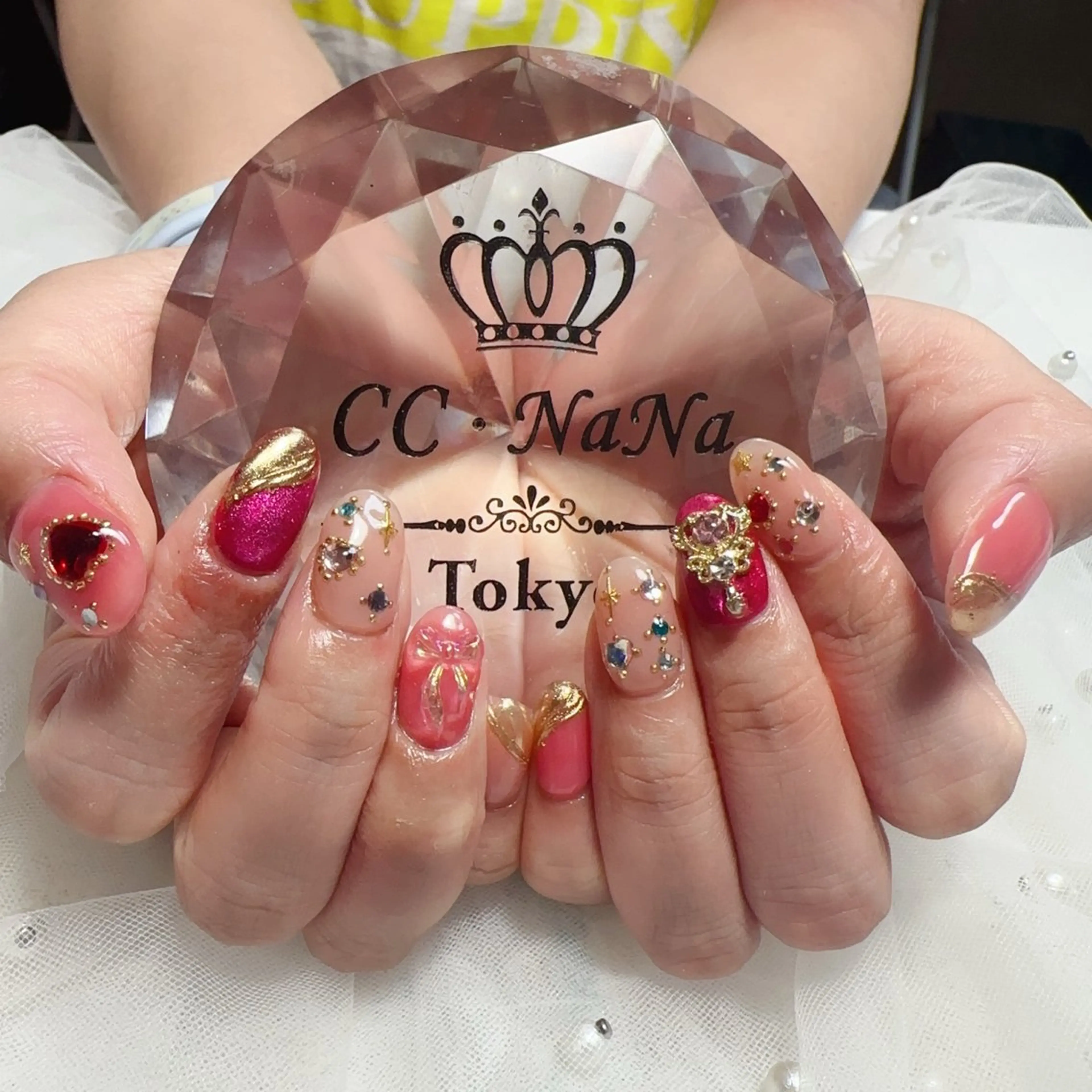 ネイル ハンドネイル 💎CC・NaNa 韓国風ネイル🌙Cのネイルデザイン