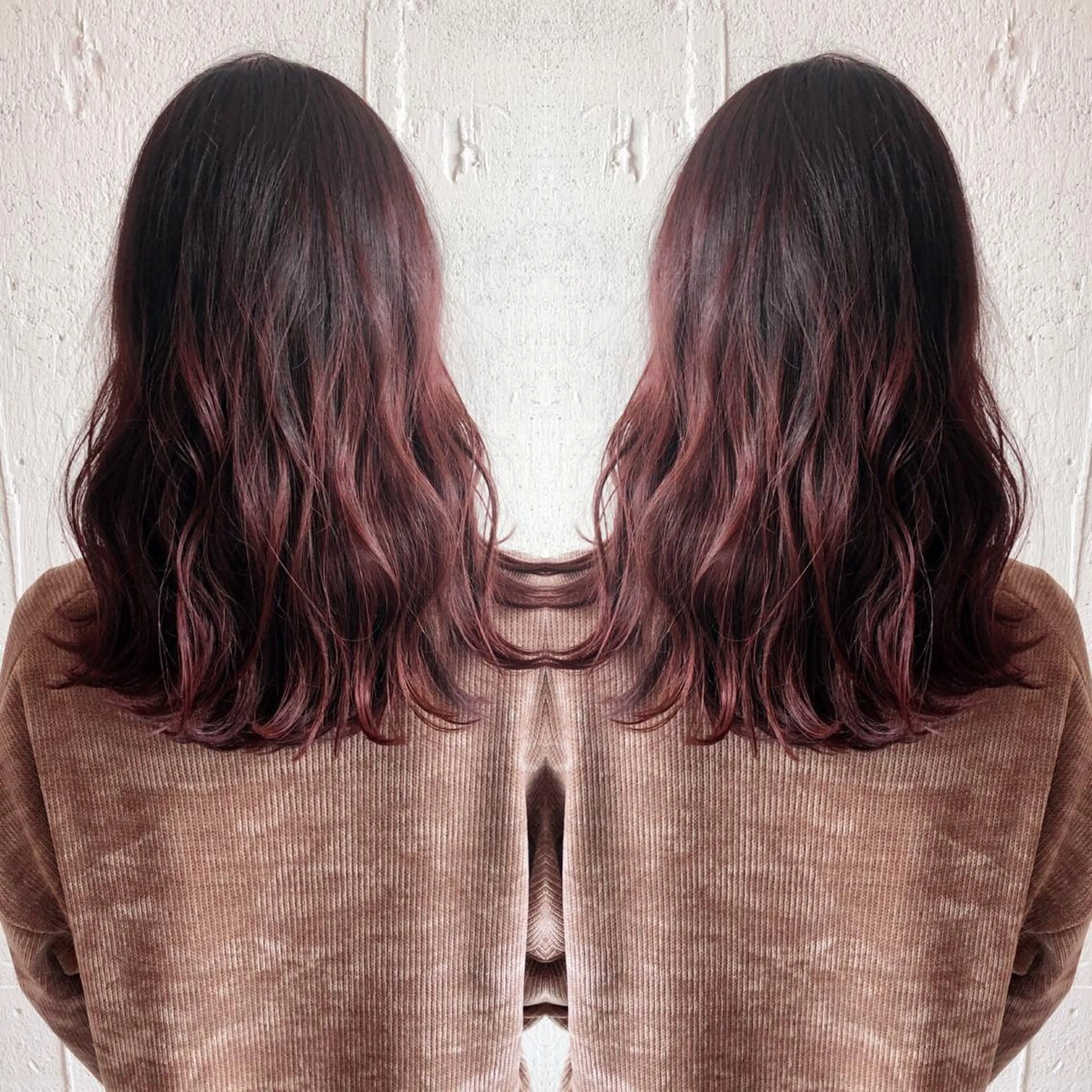 セミロング ヘアカラー トリートメント あらき ちさとのヘアスタイル