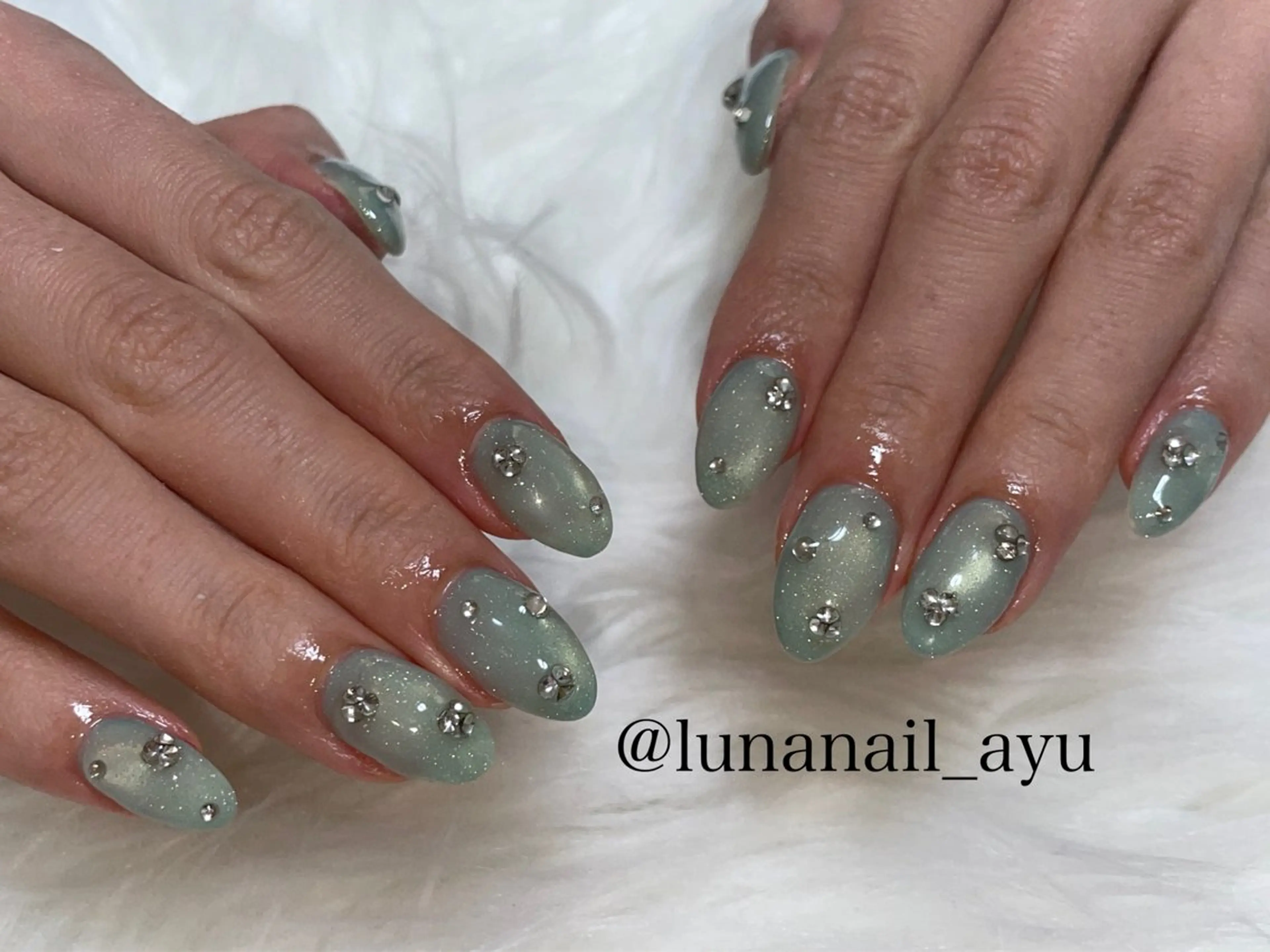 ネイル フラッシュネイル フラッシュマグ ワンホンネイル ハンドネイル LUNA NAIL ayuのネイルデザイン