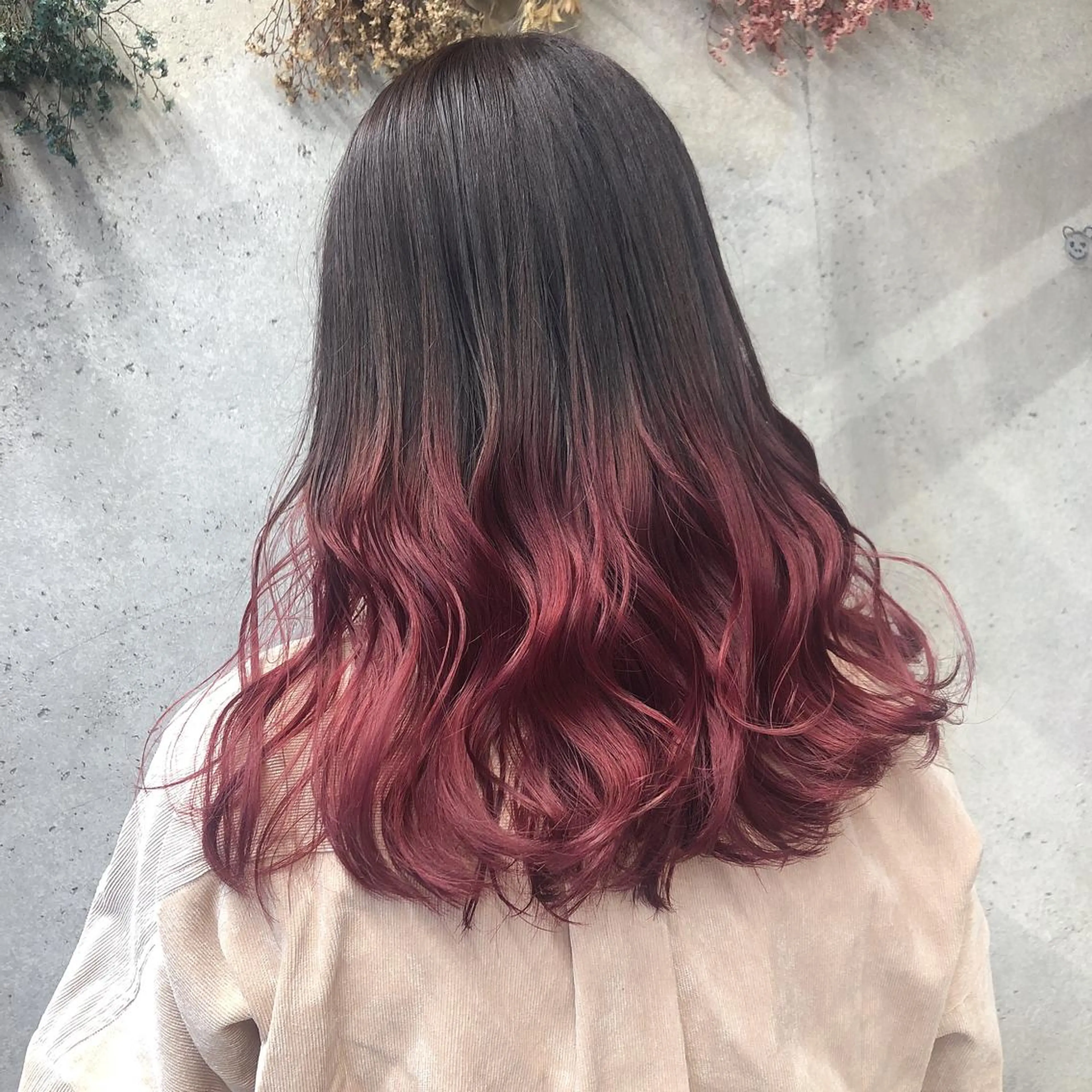 ロング カラー グラデーションカラー ピンクカラー wakana 【ブリーチカラー】のヘアスタイル