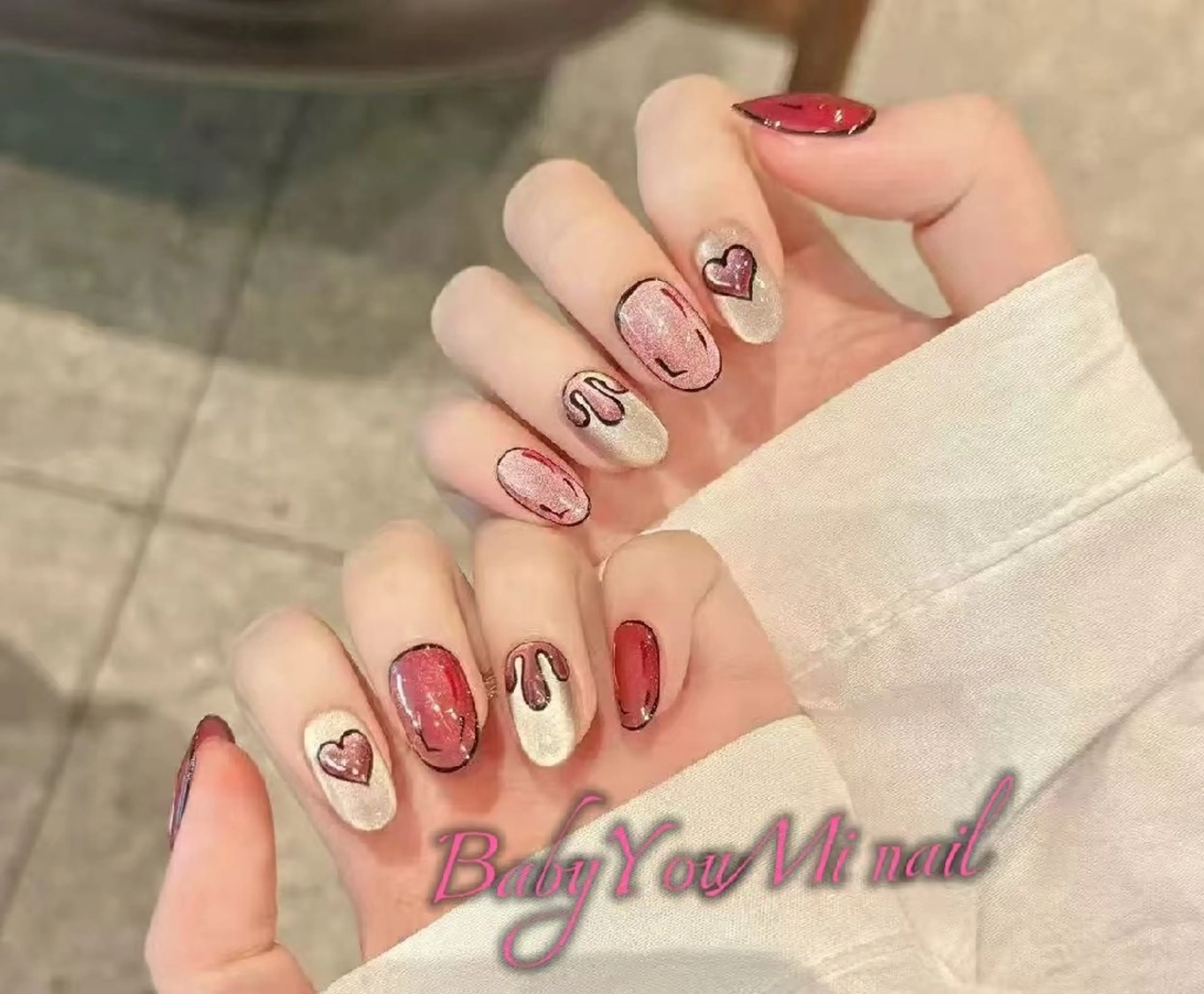 ネイル オーロラネイル フラワーネイル フットネイル フレンチネイル ジェルネイル ハンドネイル Oomiya 服部のネイルデザイン